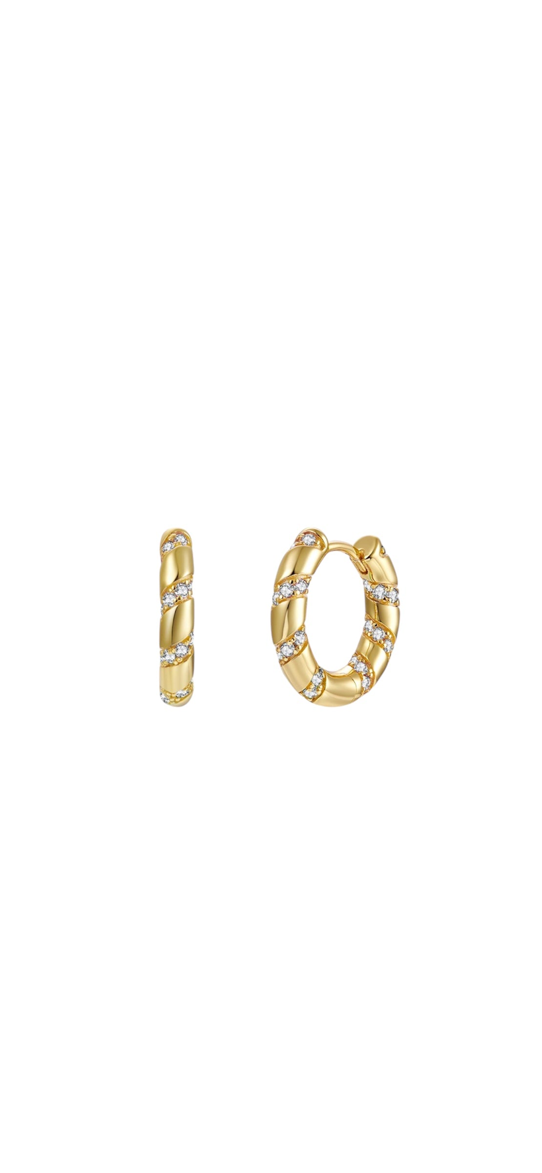 ZIRCON TWIST HOOPS