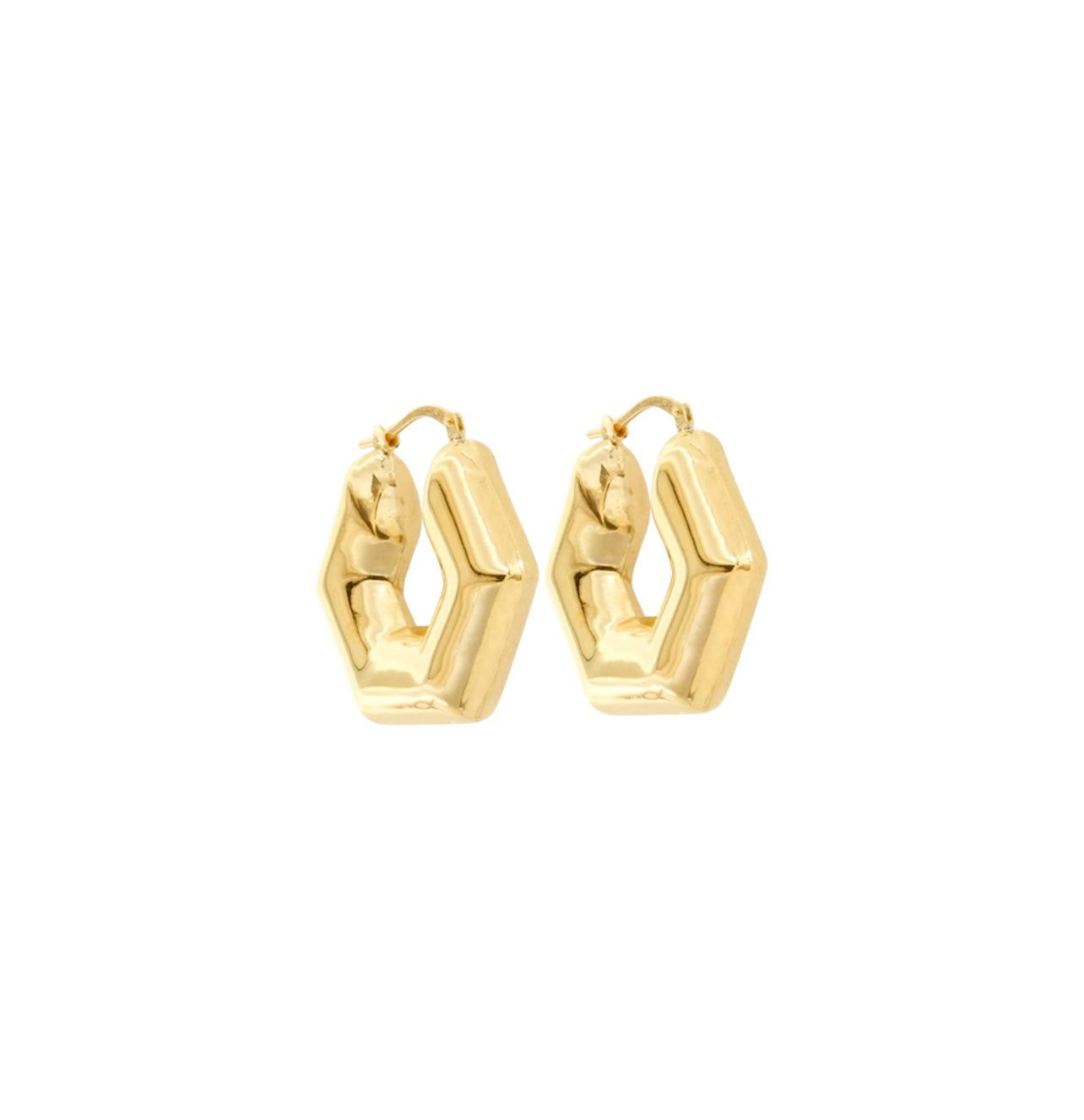 CHUNKY PENTAGONAL HOOPS