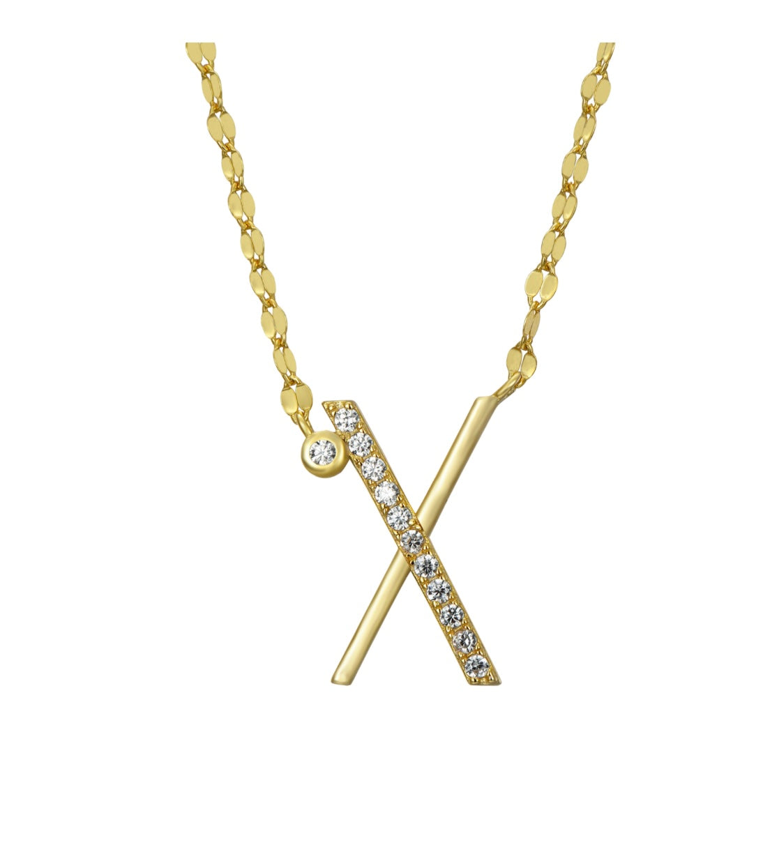 ZIRCON LETTER NECKLACE