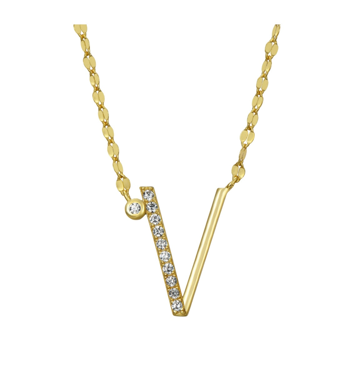 ZIRCON LETTER NECKLACE