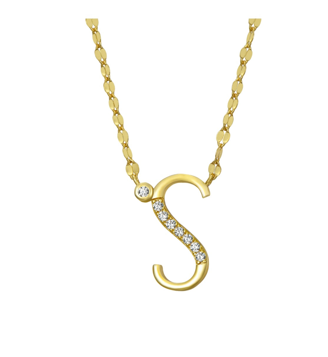 ZIRCON LETTER NECKLACE