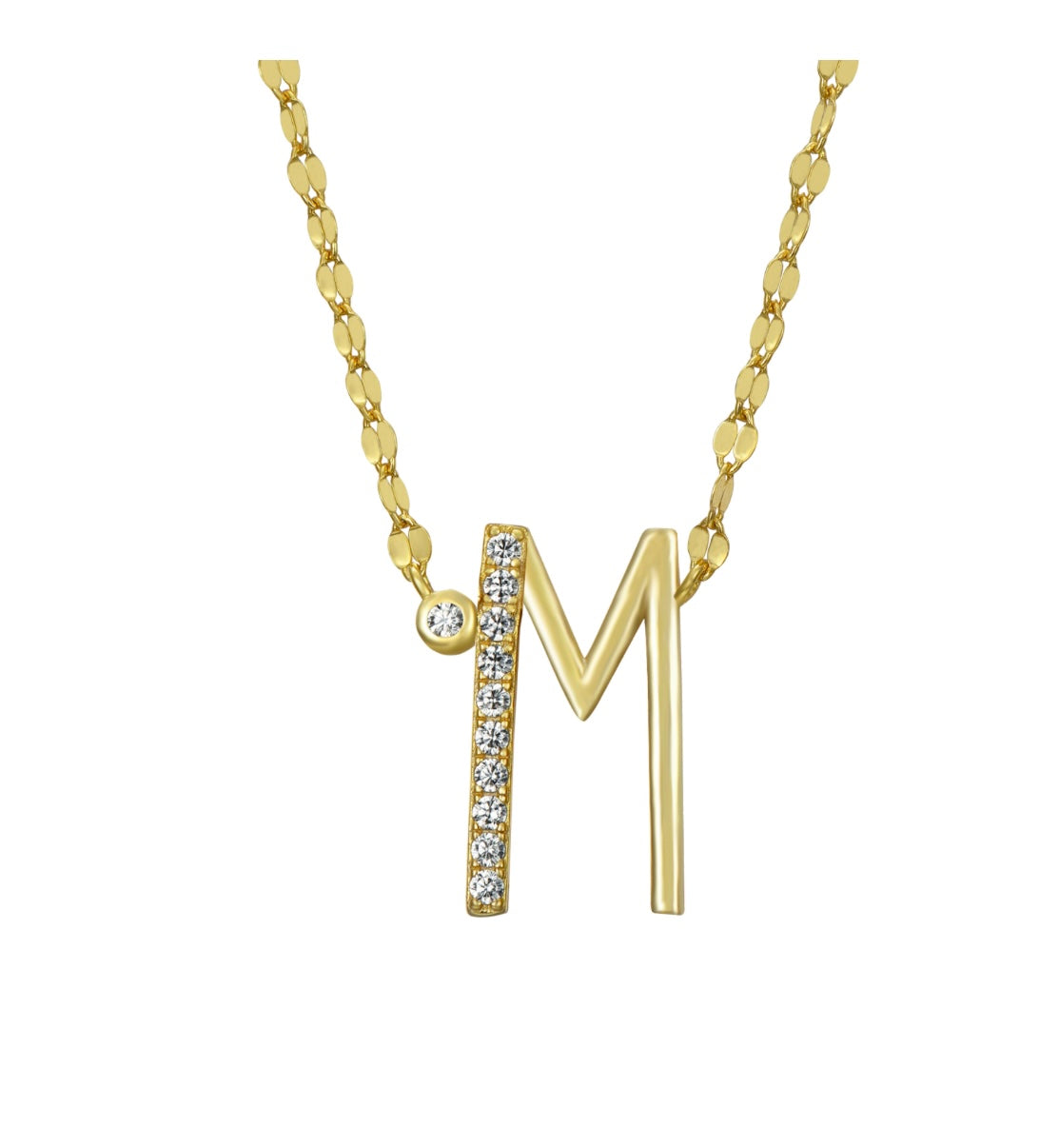 ZIRCON LETTER NECKLACE
