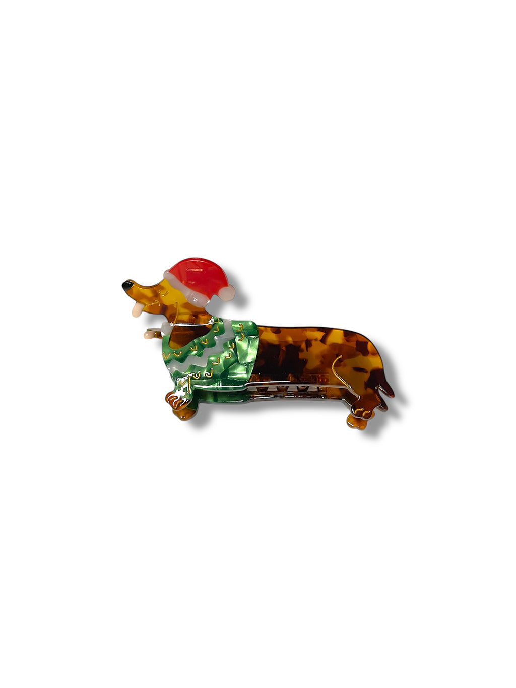 CHRISTMAS BASSOTTO HAIR CLIP