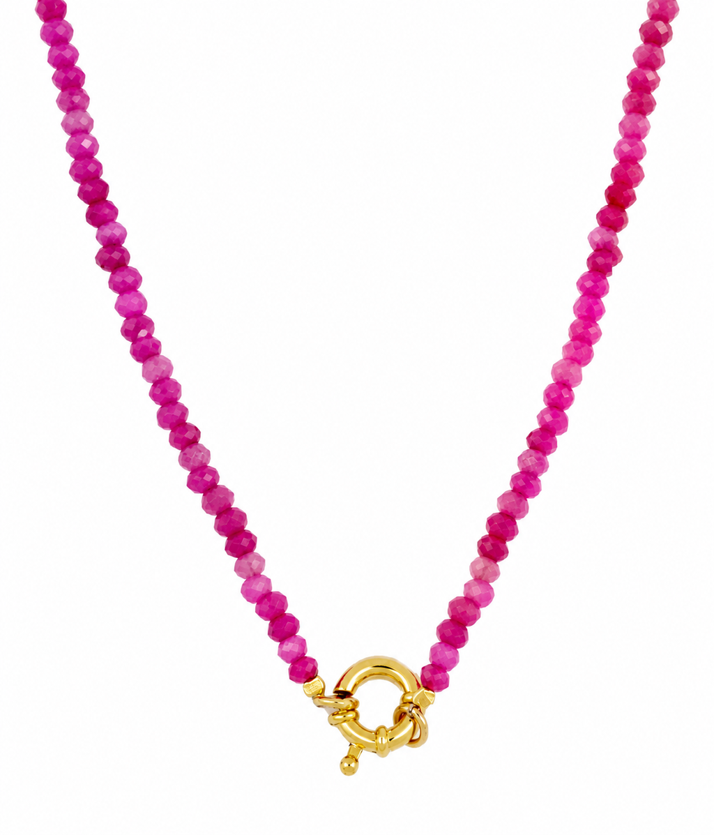 DOLLY NECKLACE CALCEDONIA FUCSIA