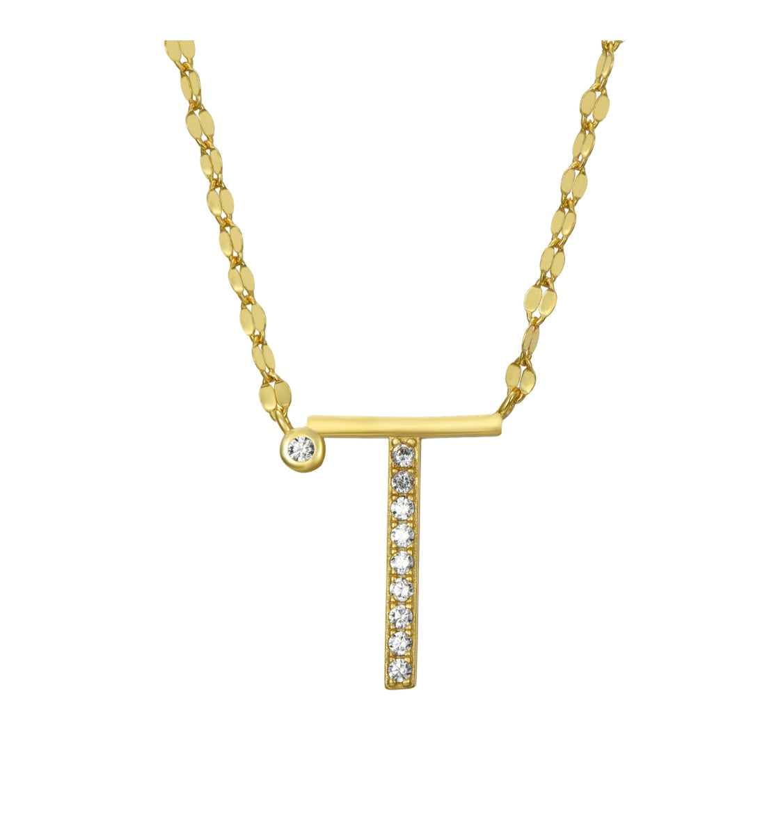 ZIRCON LETTER NECKLACE
