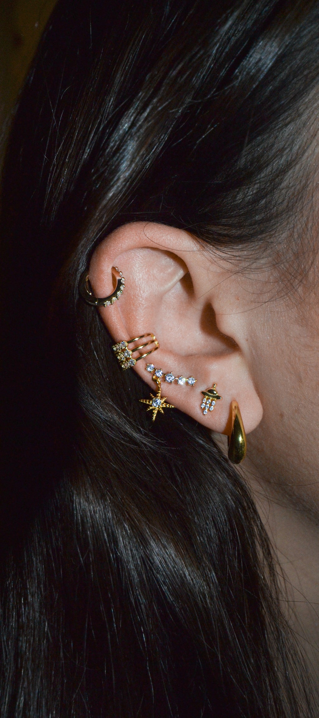 MICRO UFO EARRING