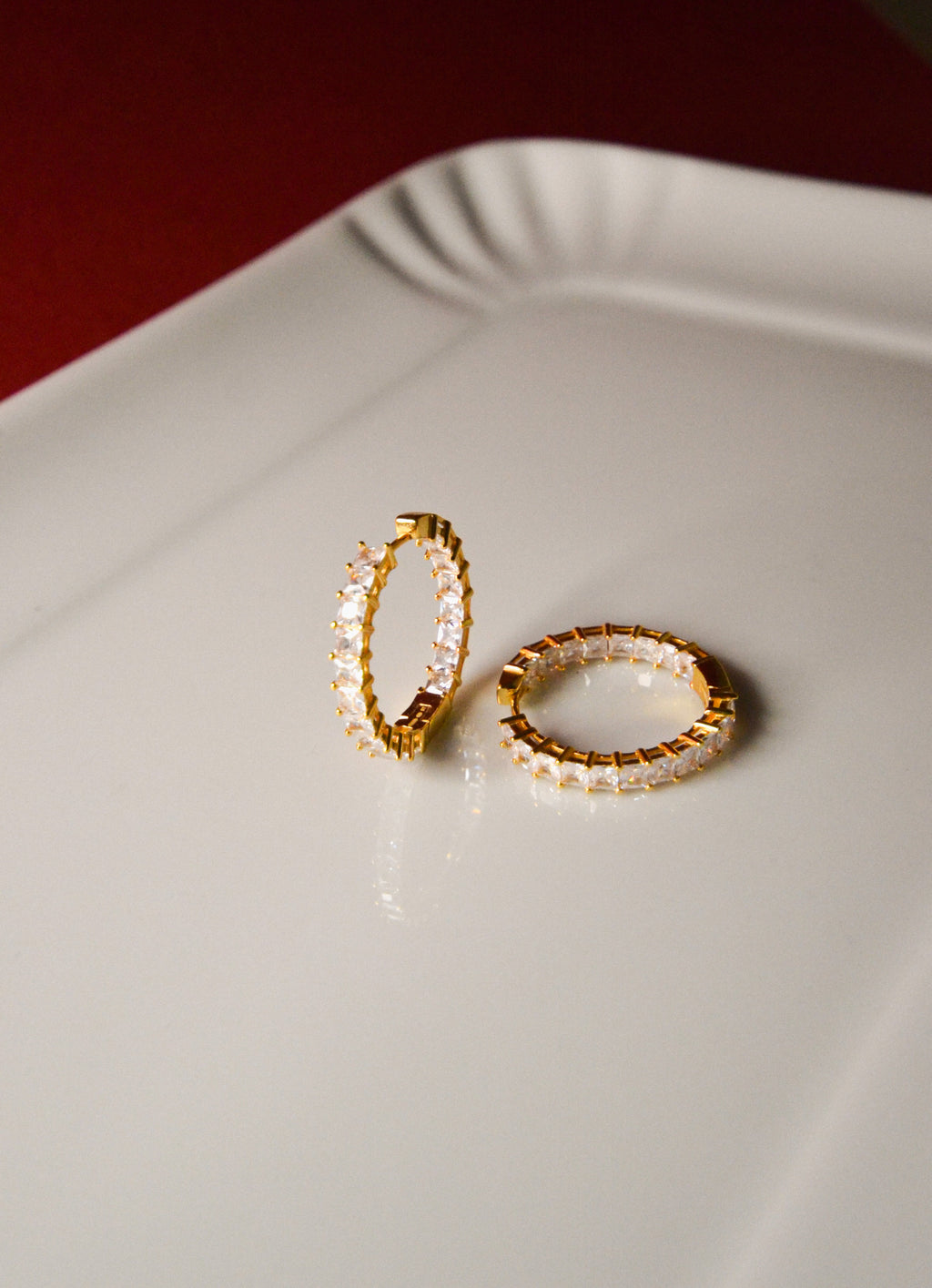ZIRCONIA HOOPS ORO/ARGENTO