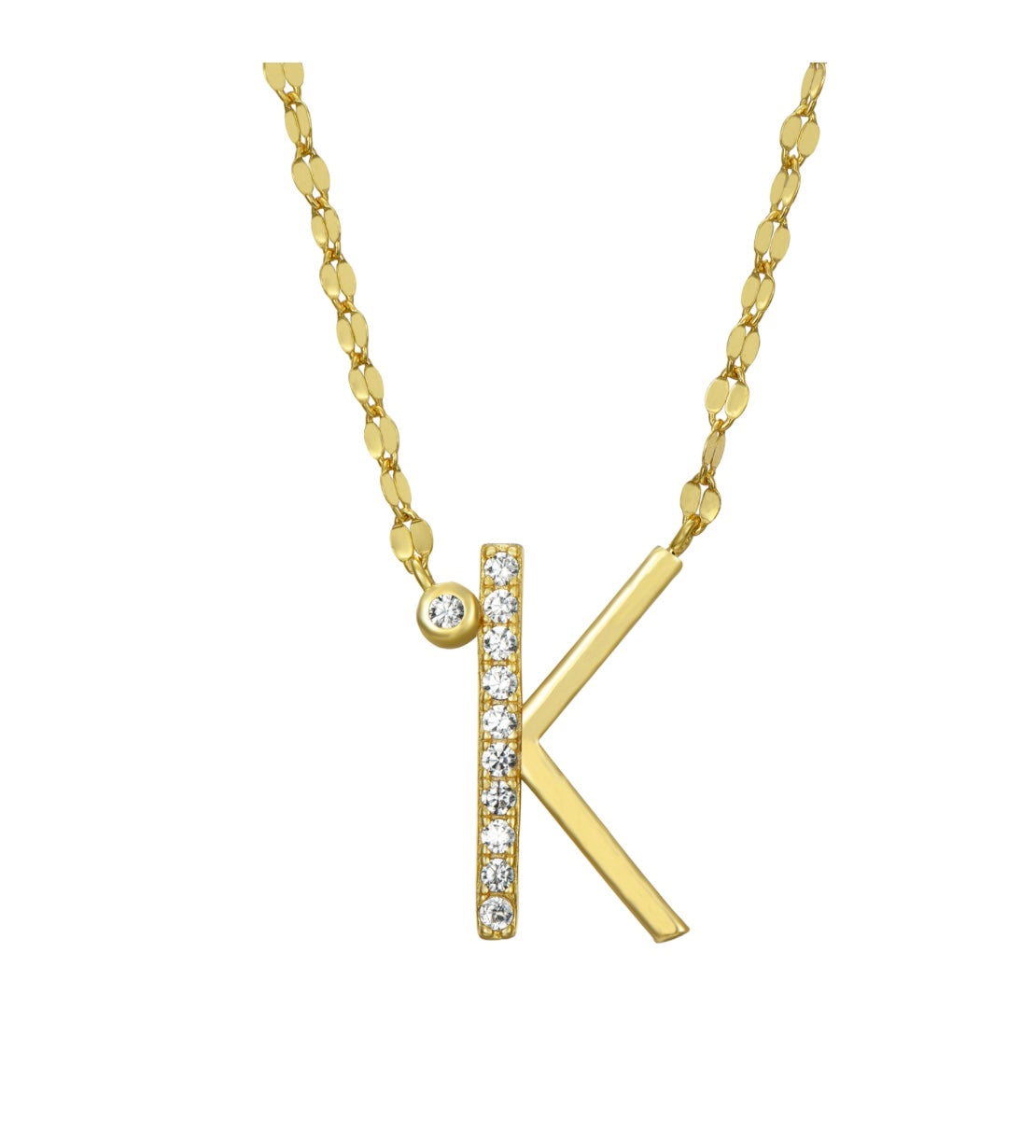 ZIRCON LETTER NECKLACE