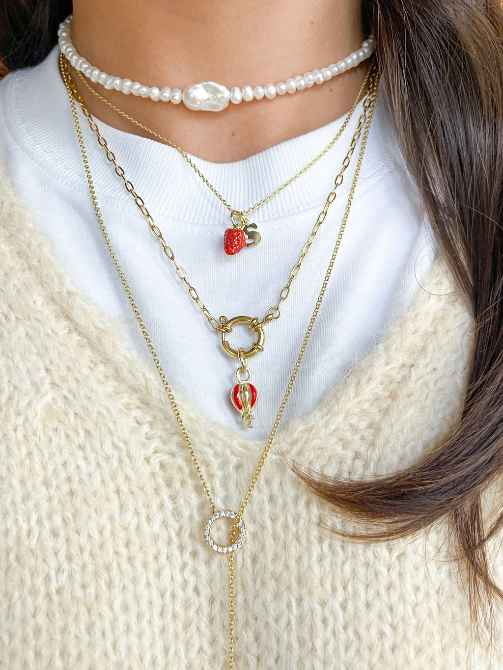 CORAL STRAWBERRY NECKLACE PRE-ORDINE