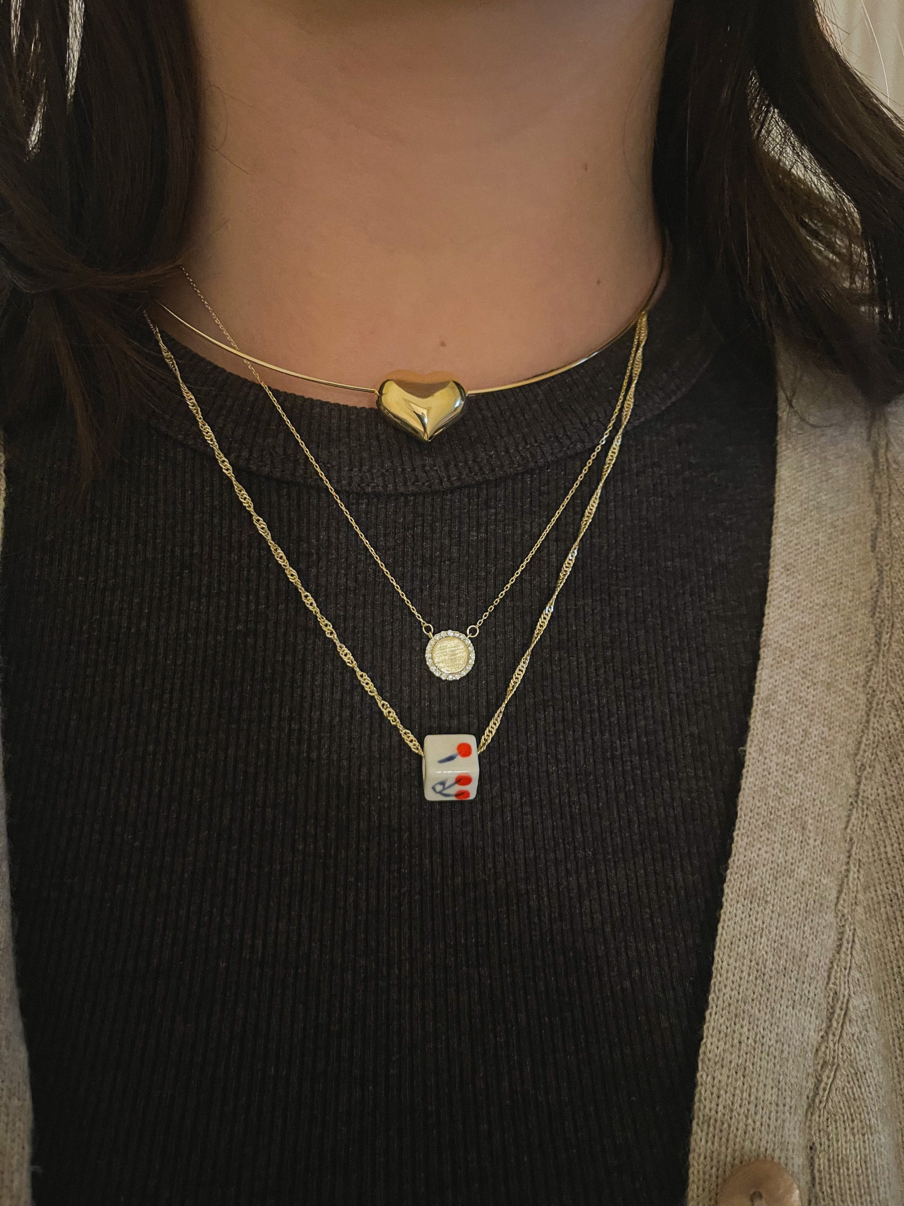 CIRCLE ZIRCONIA NECKLACE