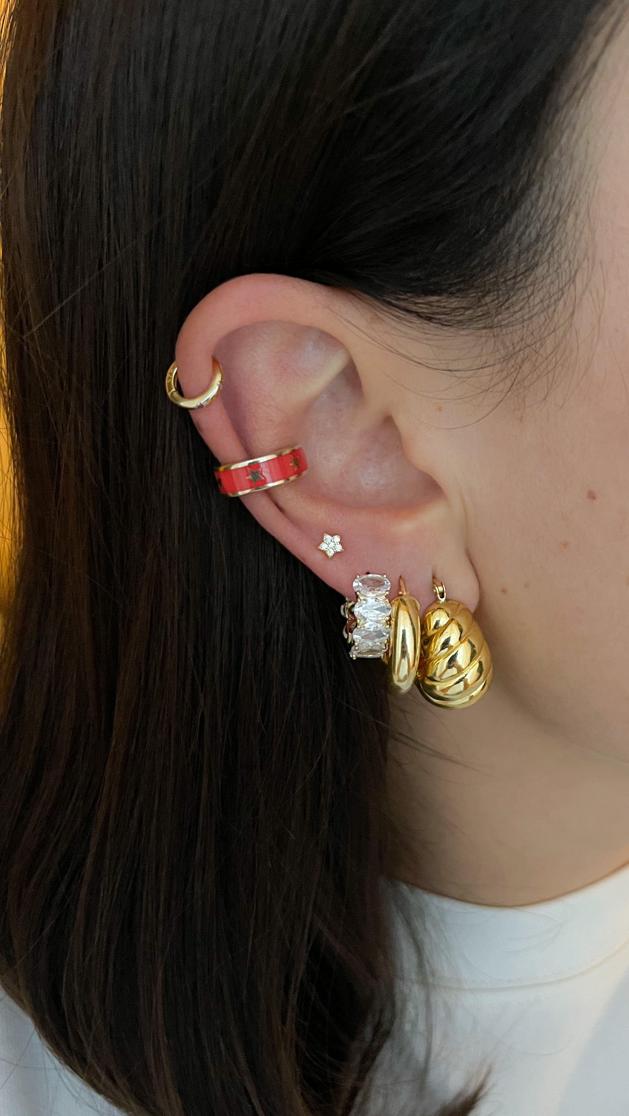 RED STARS EARCUFF