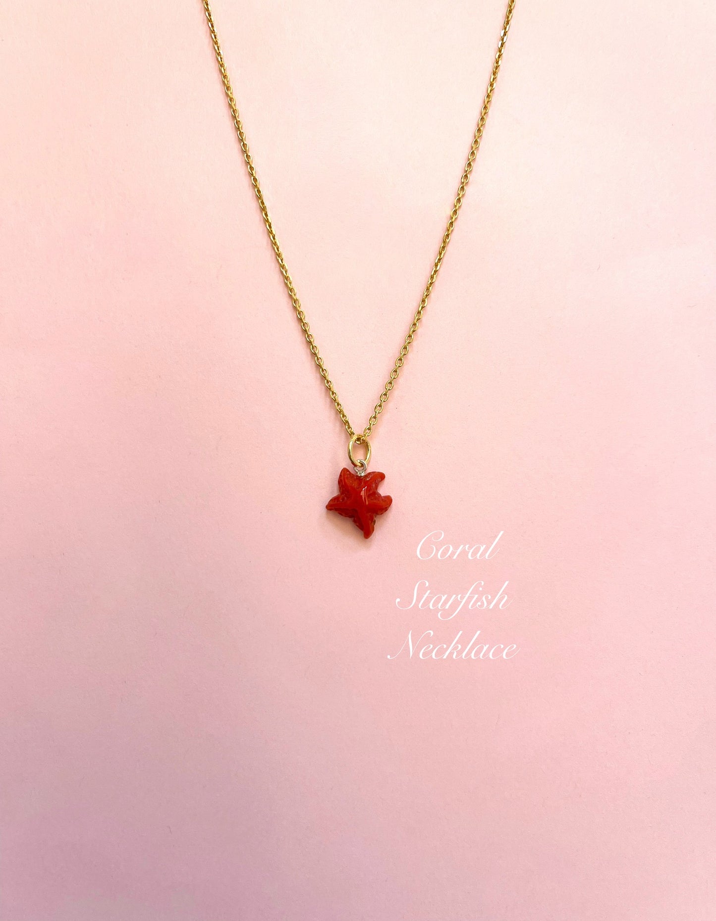 CORAL STARFISH NECKLACE