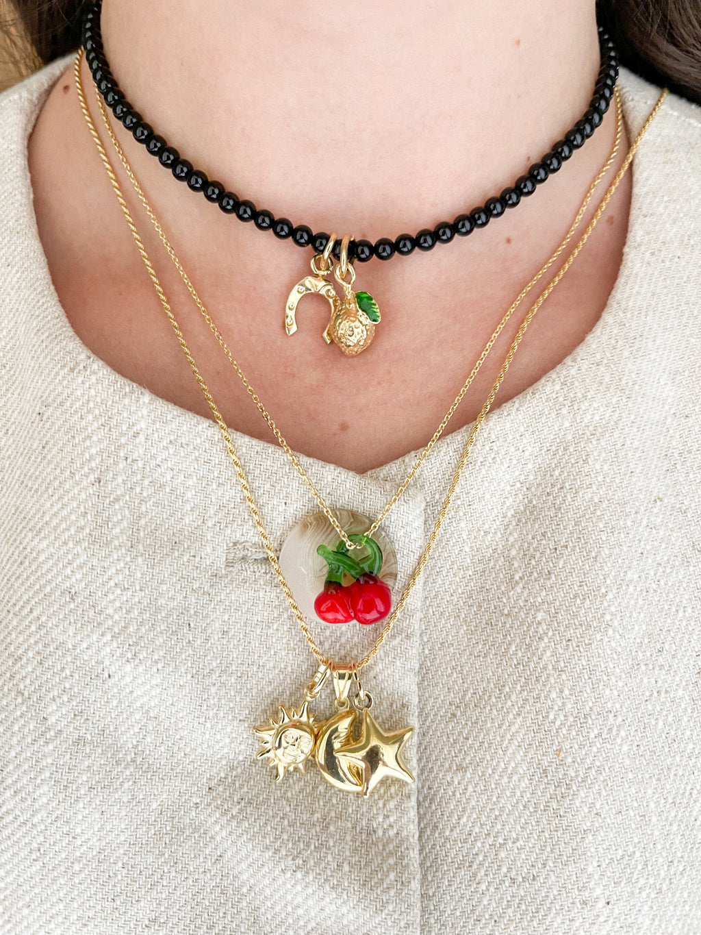 ONYX NECKLACE GOLD