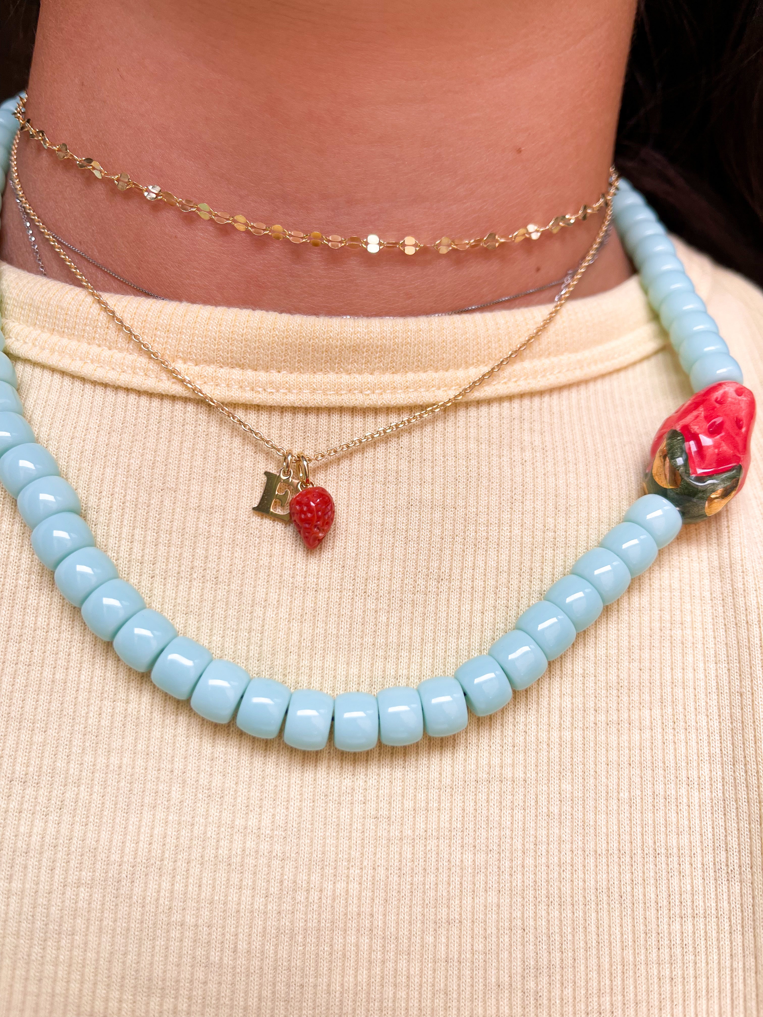 CORAL STRAWBERRY NECKLACE PRE-ORDINE