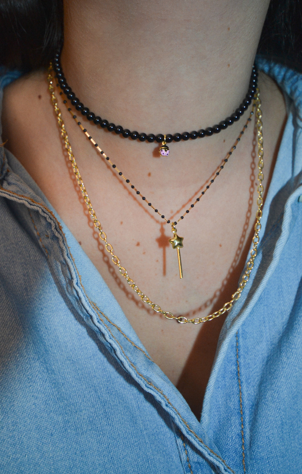 MICRO COCCINELLA ROSA PENDANT