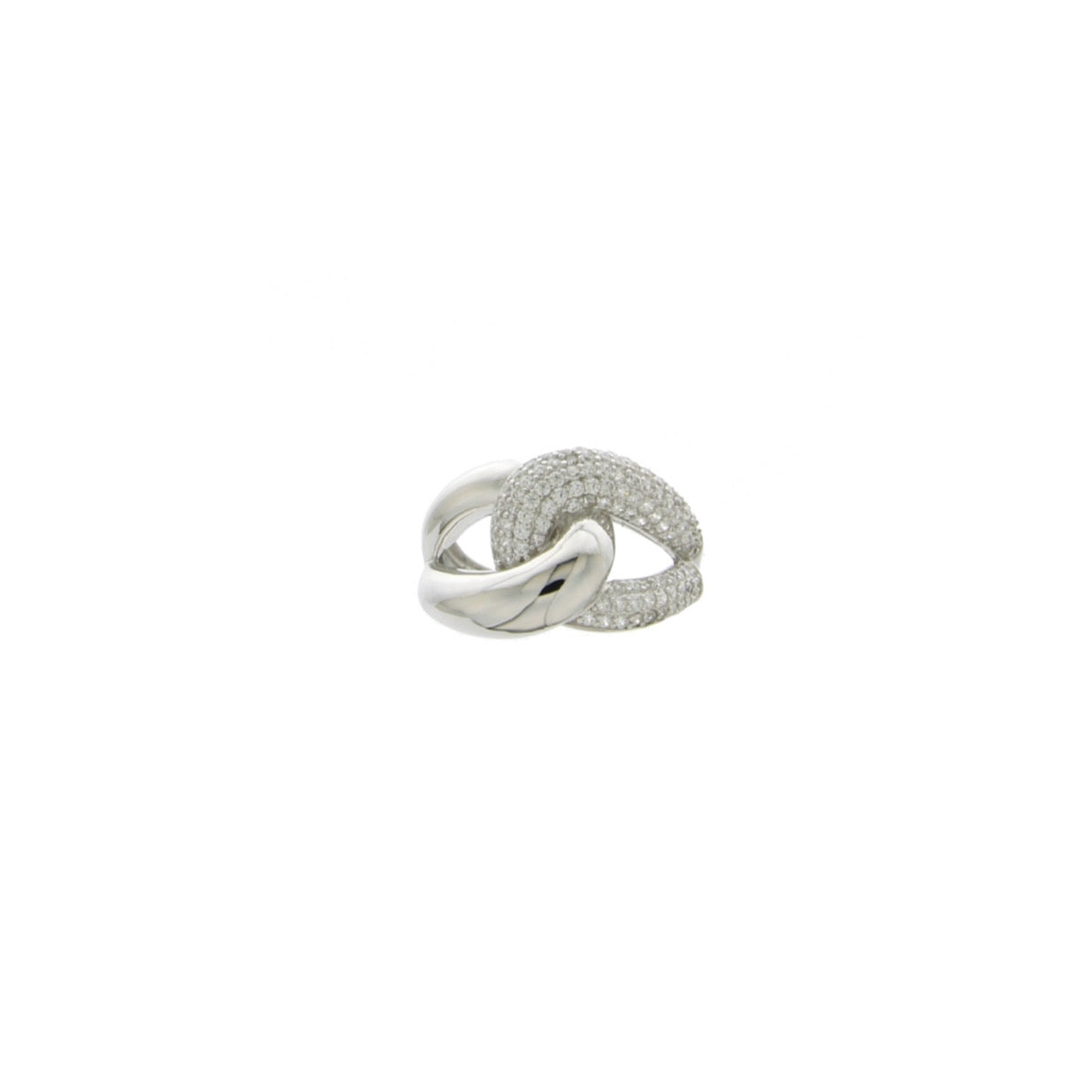DOUBLE KNOT RING ORO/ARGENTO