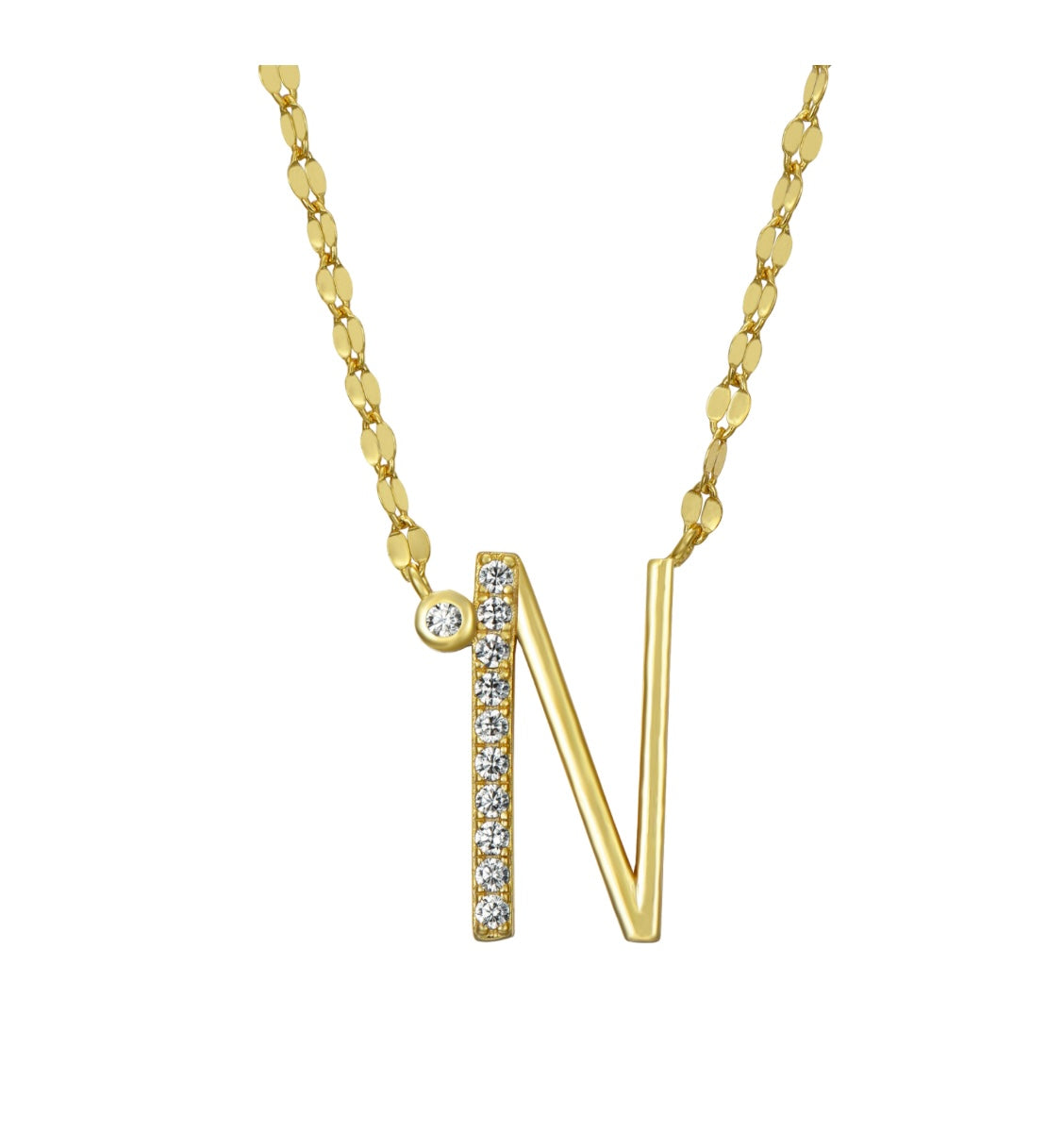 ZIRCON LETTER NECKLACE