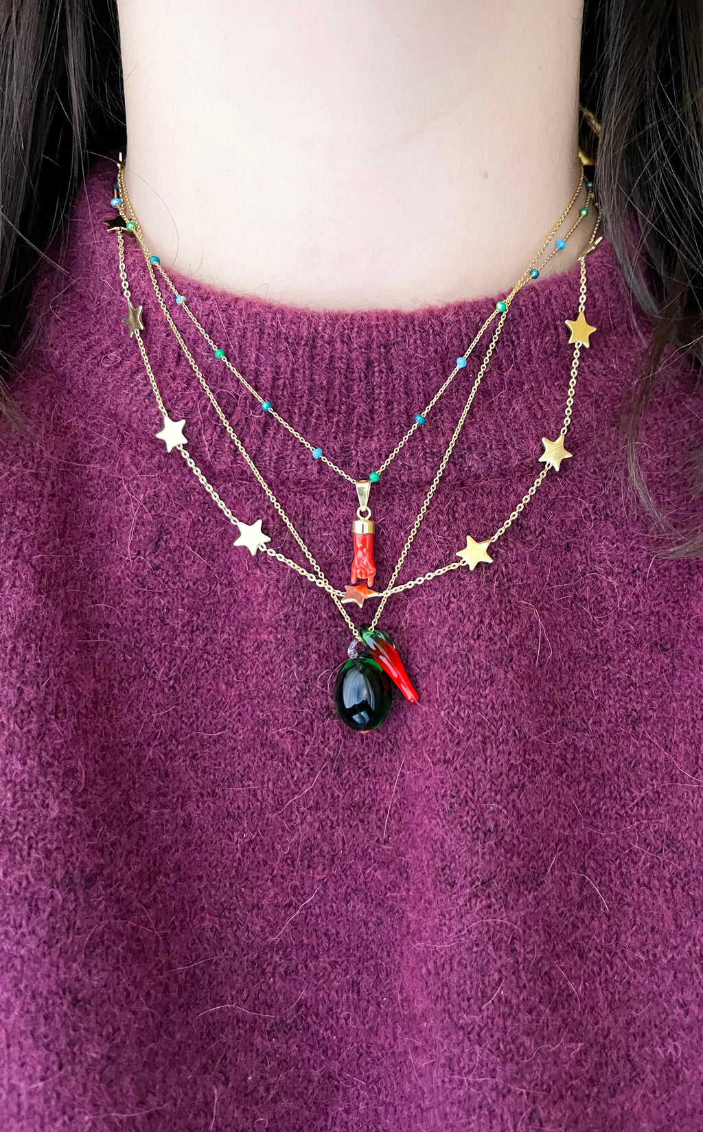SPICY NECKLACE 🫒🌶️