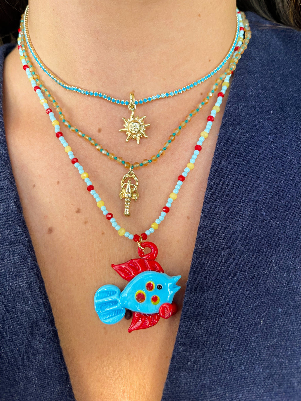 FISH AZUL NECKLACE