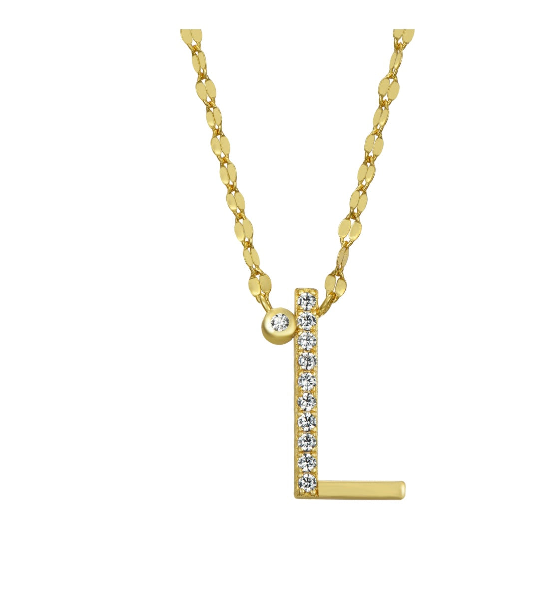 ZIRCON LETTER NECKLACE