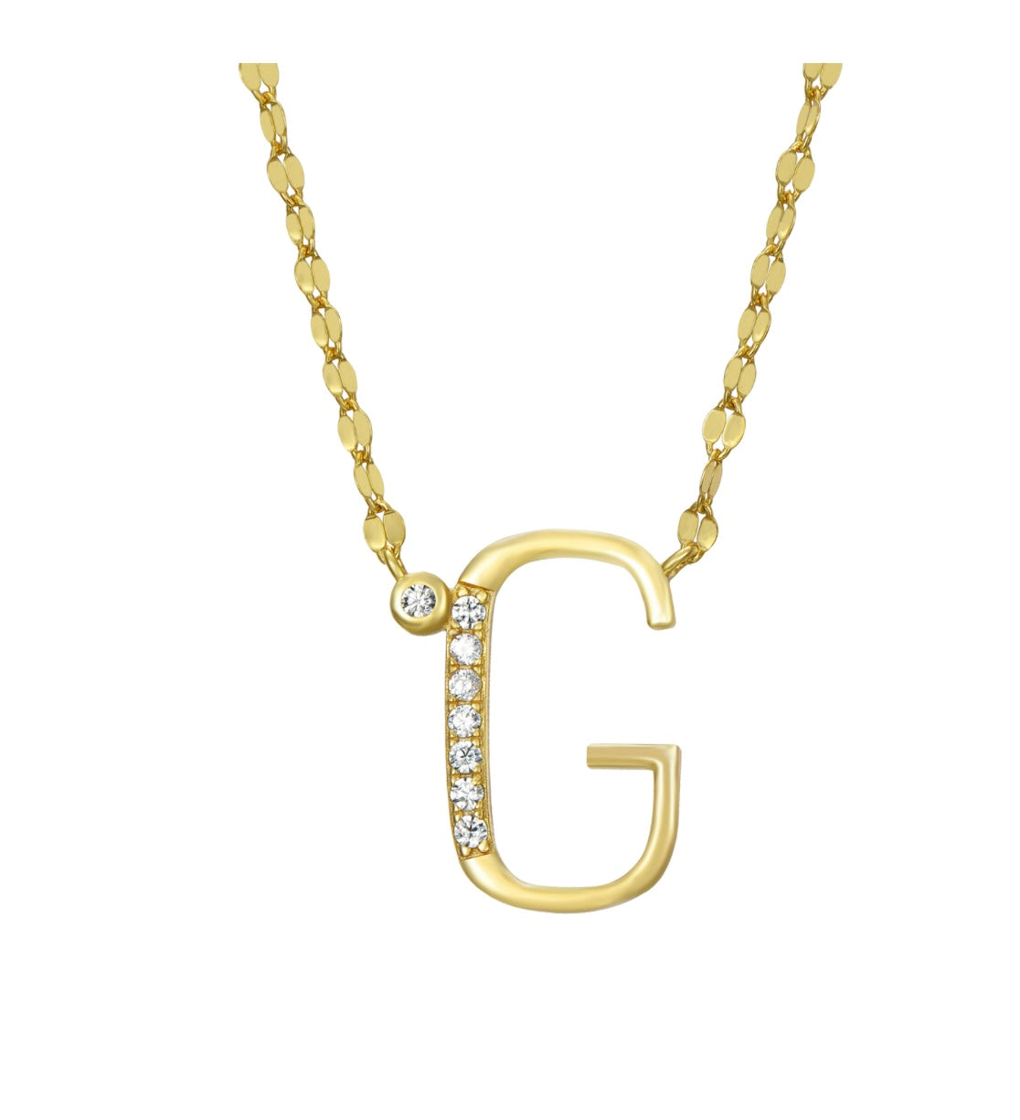 ZIRCON LETTER NECKLACE