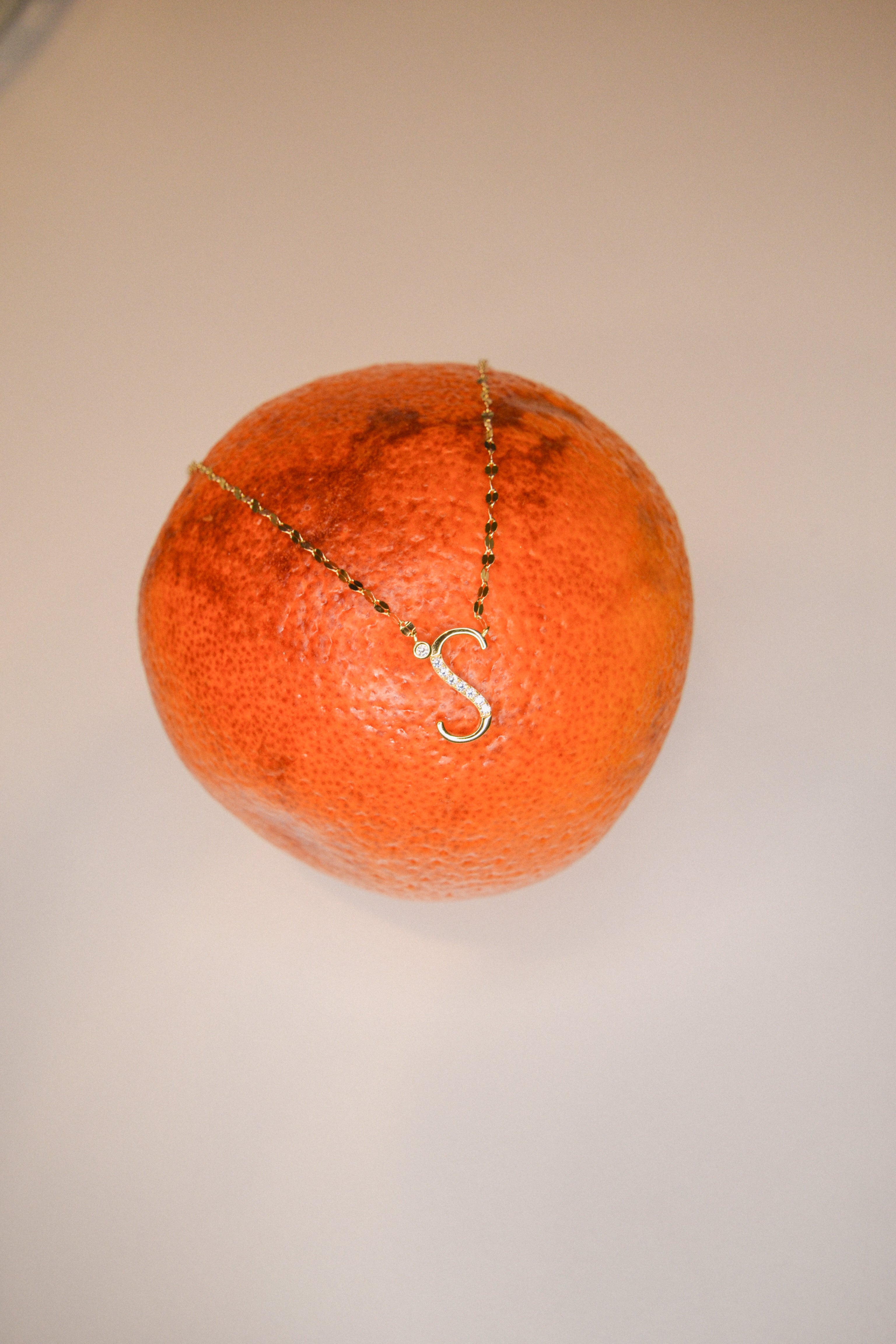 ZIRCON LETTER NECKLACE
