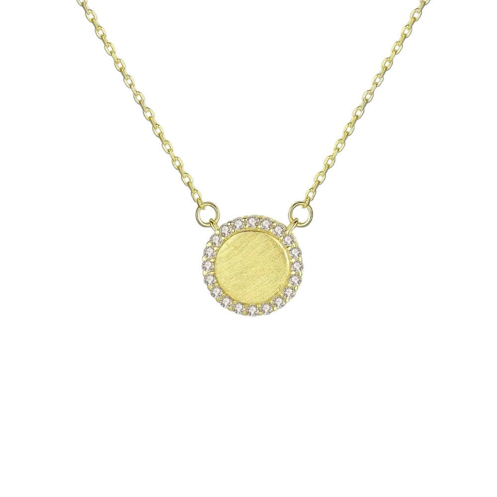 CIRCLE ZIRCONIA NECKLACE