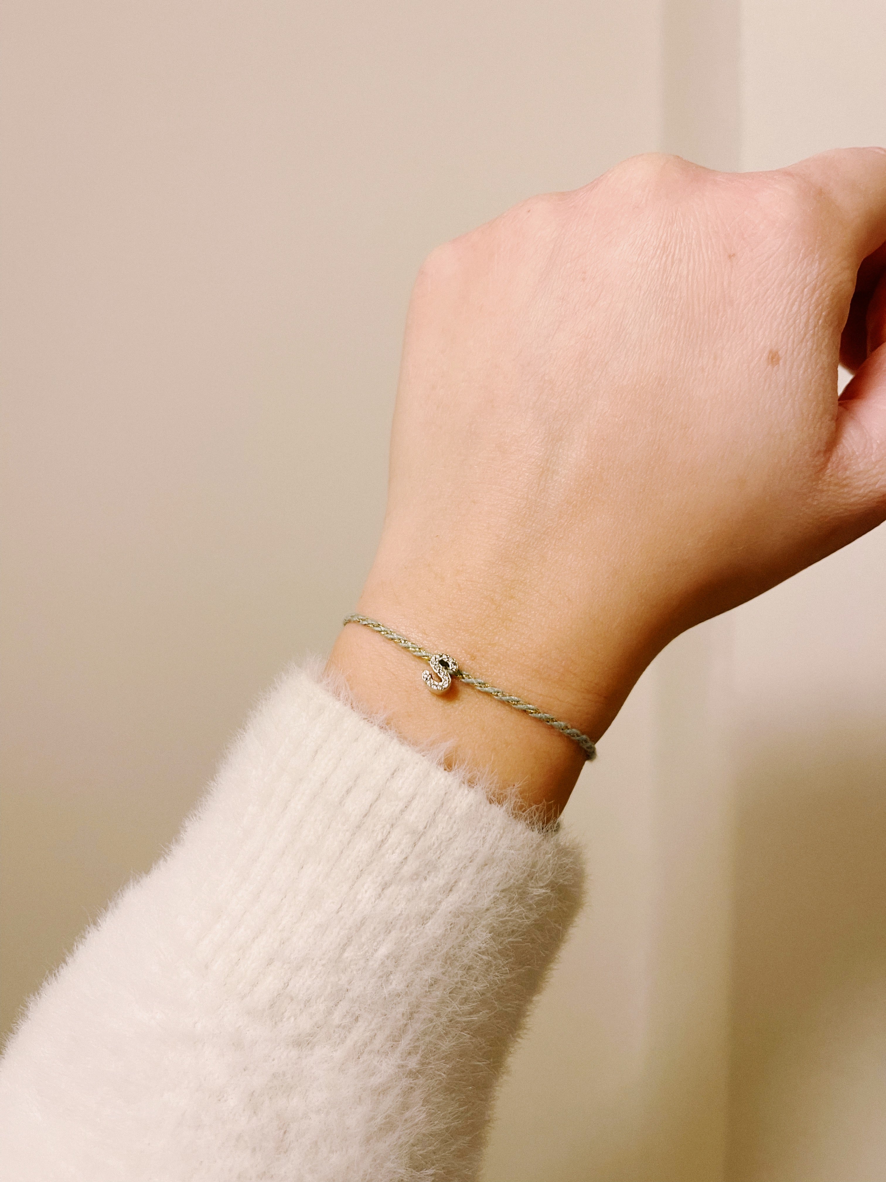 ZIRCON LETTER BRACELET