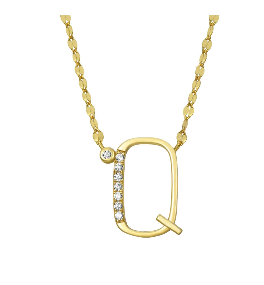 ZIRCON LETTER NECKLACE