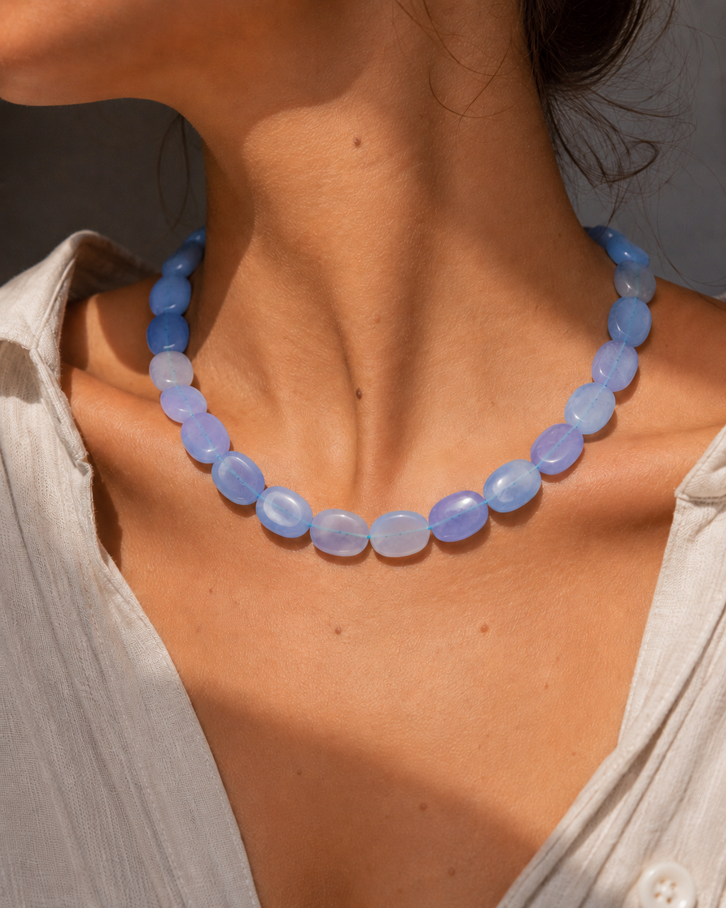 JADE NECKLACE BLUE