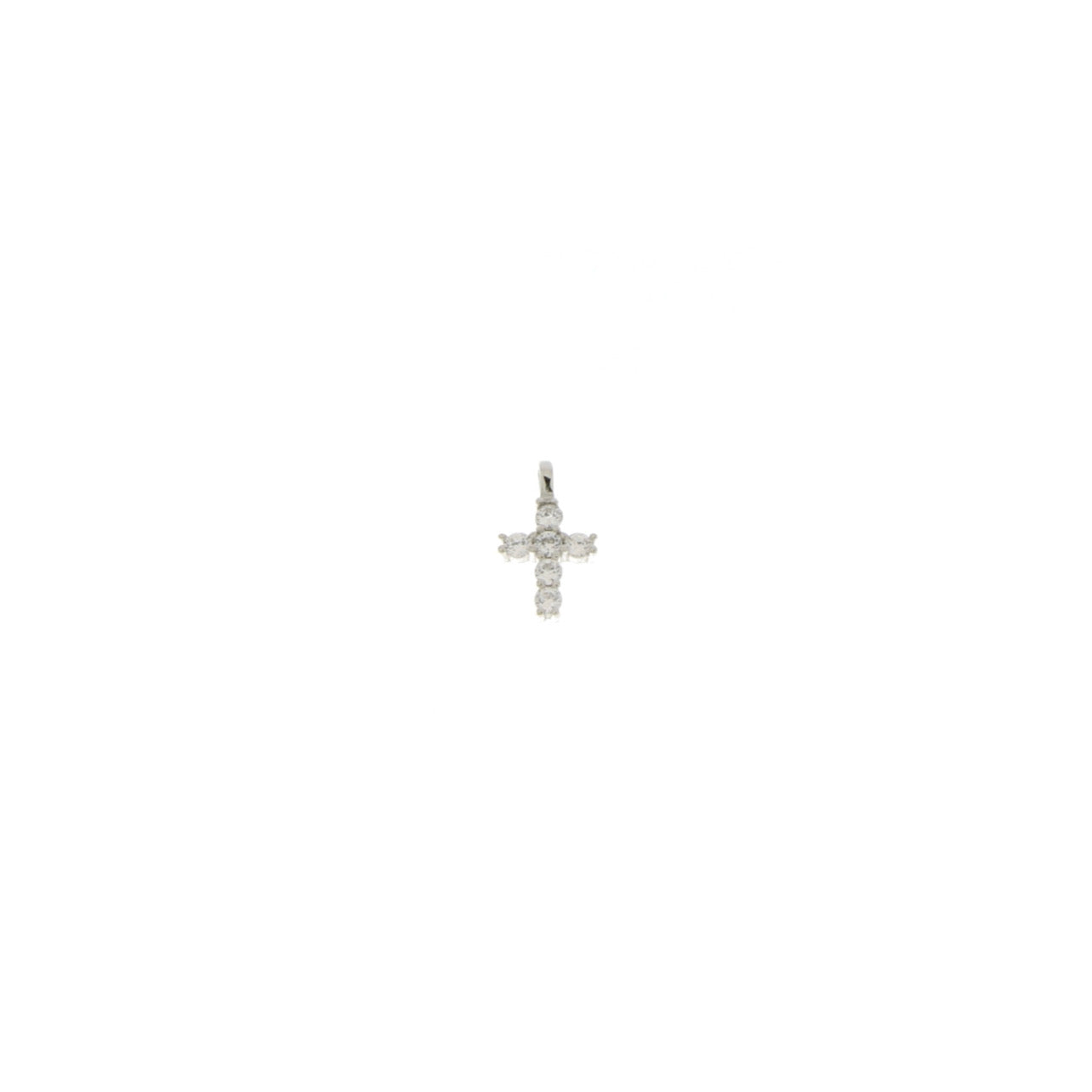 ZIRCONIA CROSS PENDANT ORO/ARGENTO