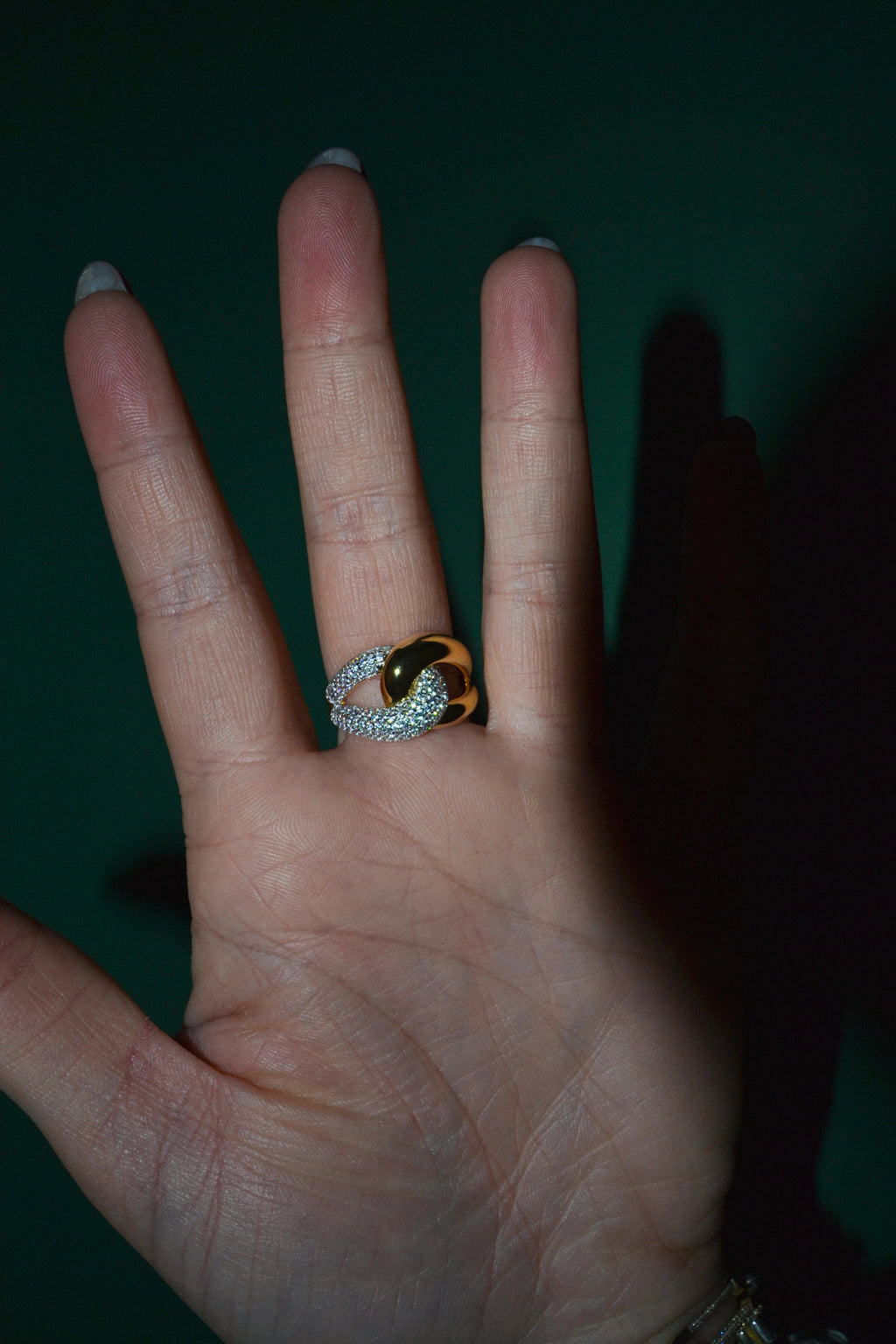 DOUBLE KNOT RING ORO/ARGENTO