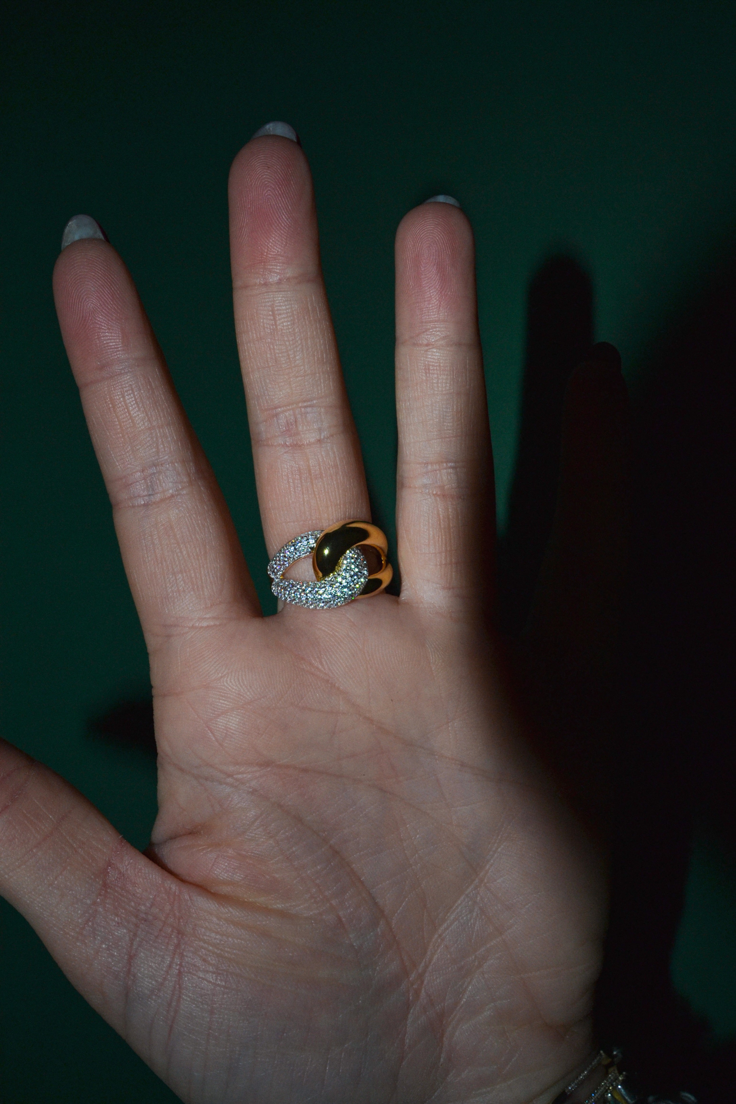 DOUBLE KNOT RING ORO/ARGENTO