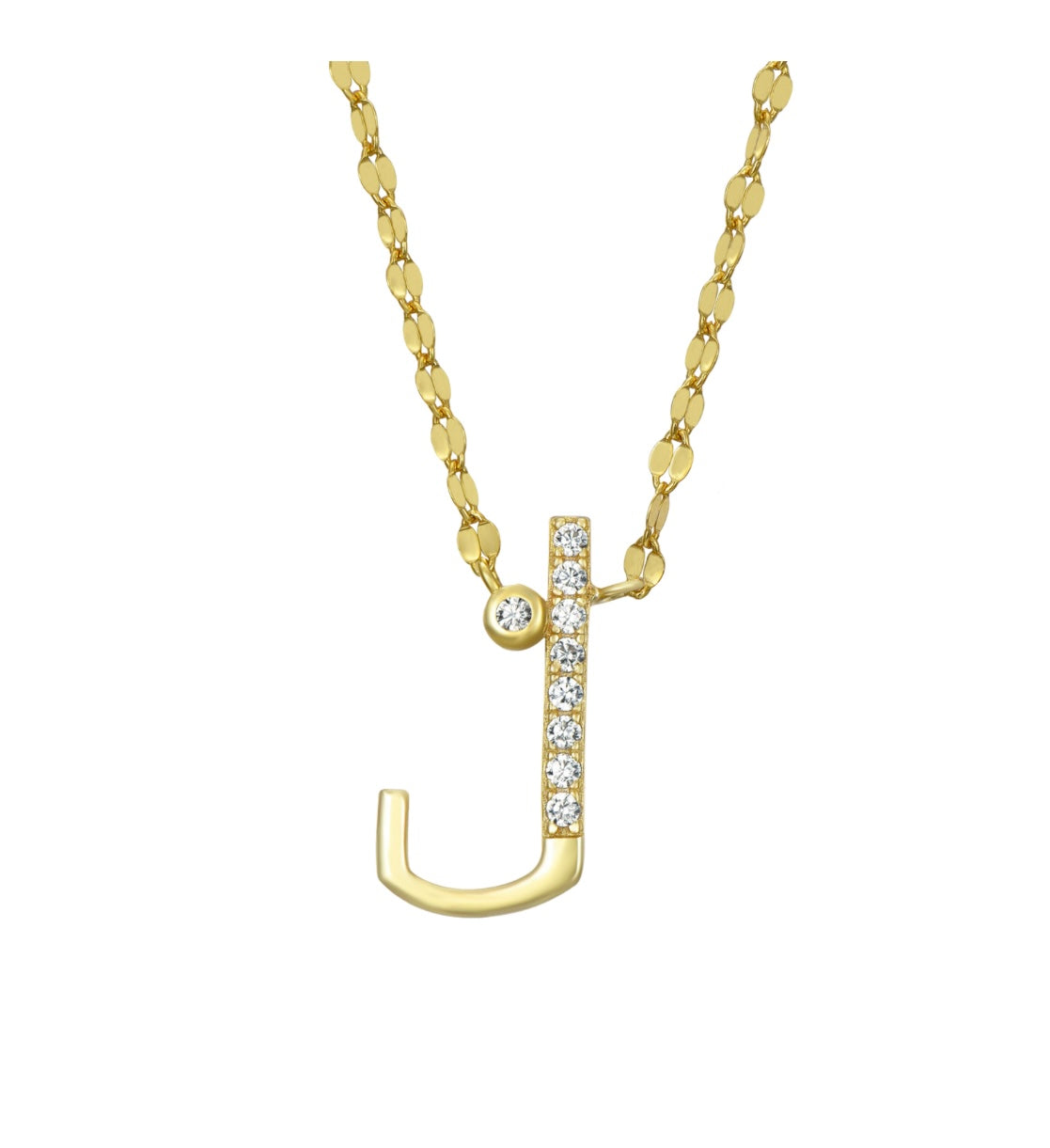 ZIRCON LETTER NECKLACE