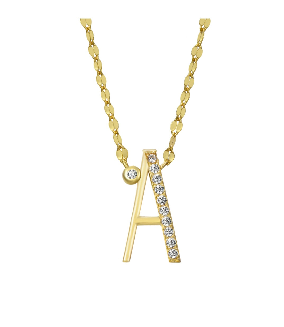 ZIRCON LETTER NECKLACE