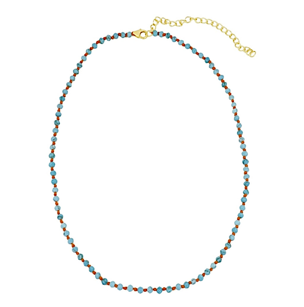 OLGA NECKLACE TURCHESE/FILO ARANCIO PRE-ORDINE