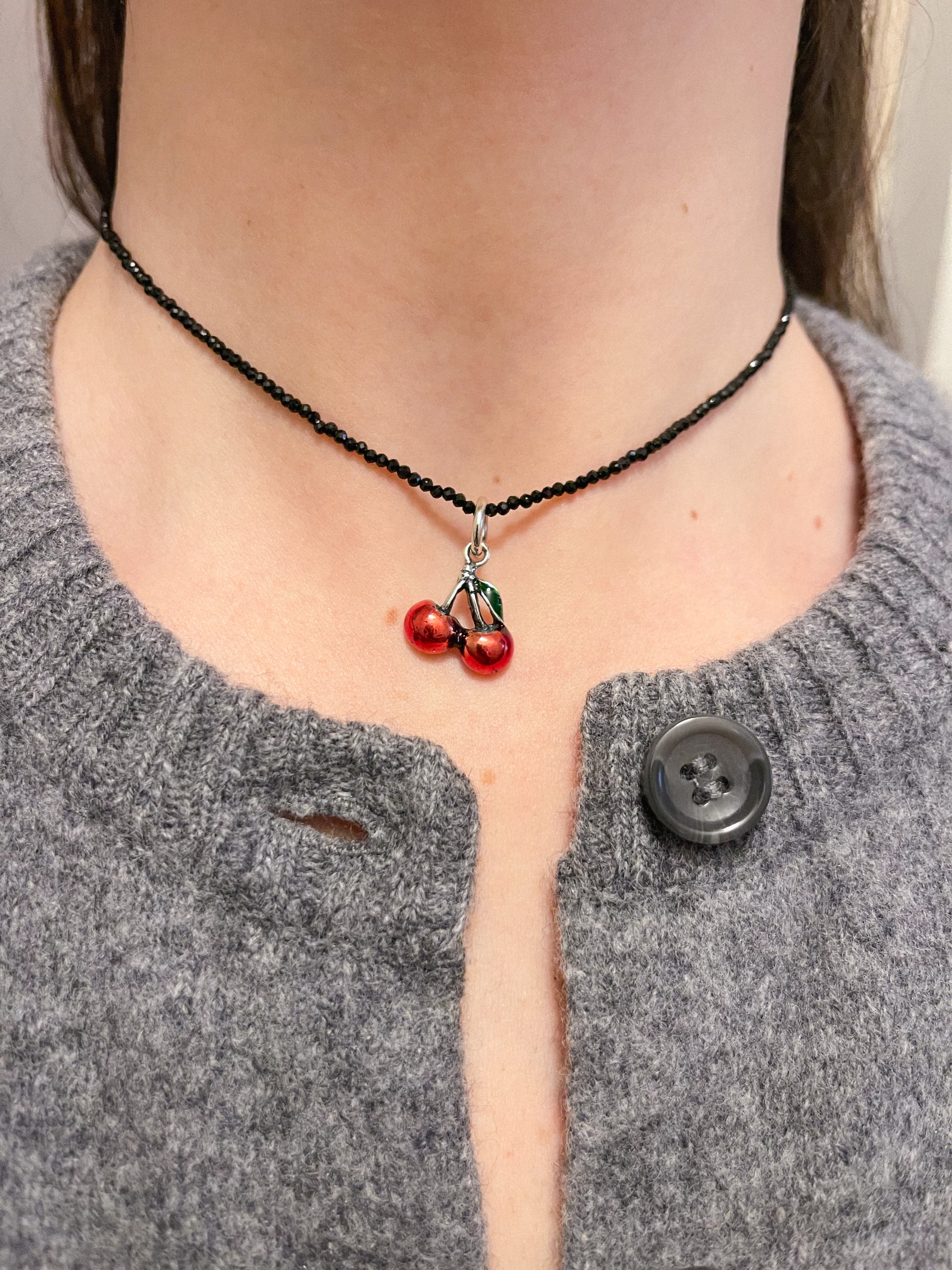 CHERRY PENDANT ORO/ARGENTO