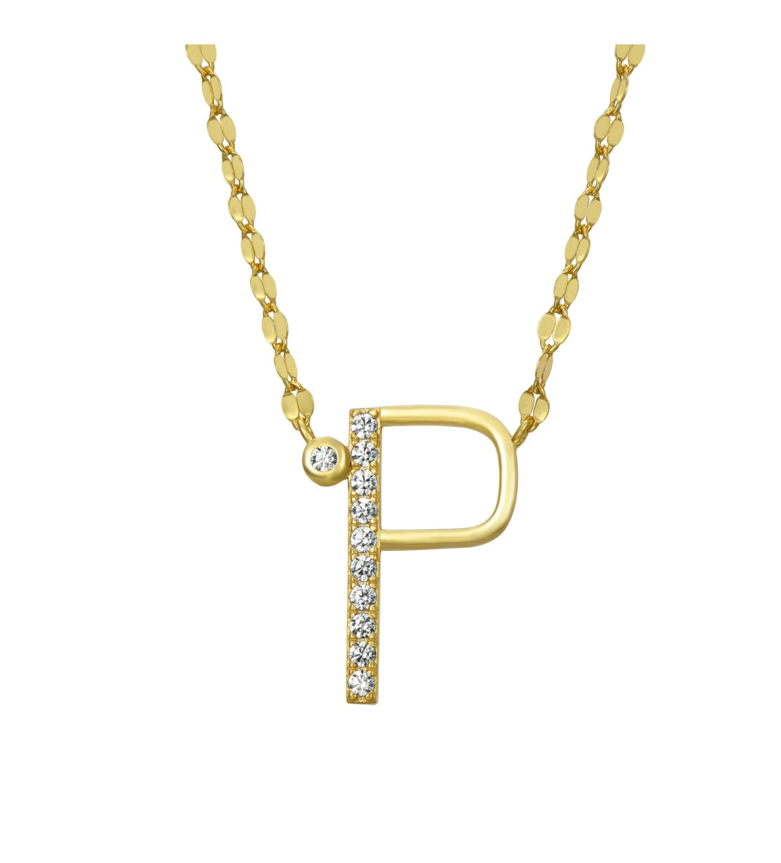 ZIRCON LETTER NECKLACE