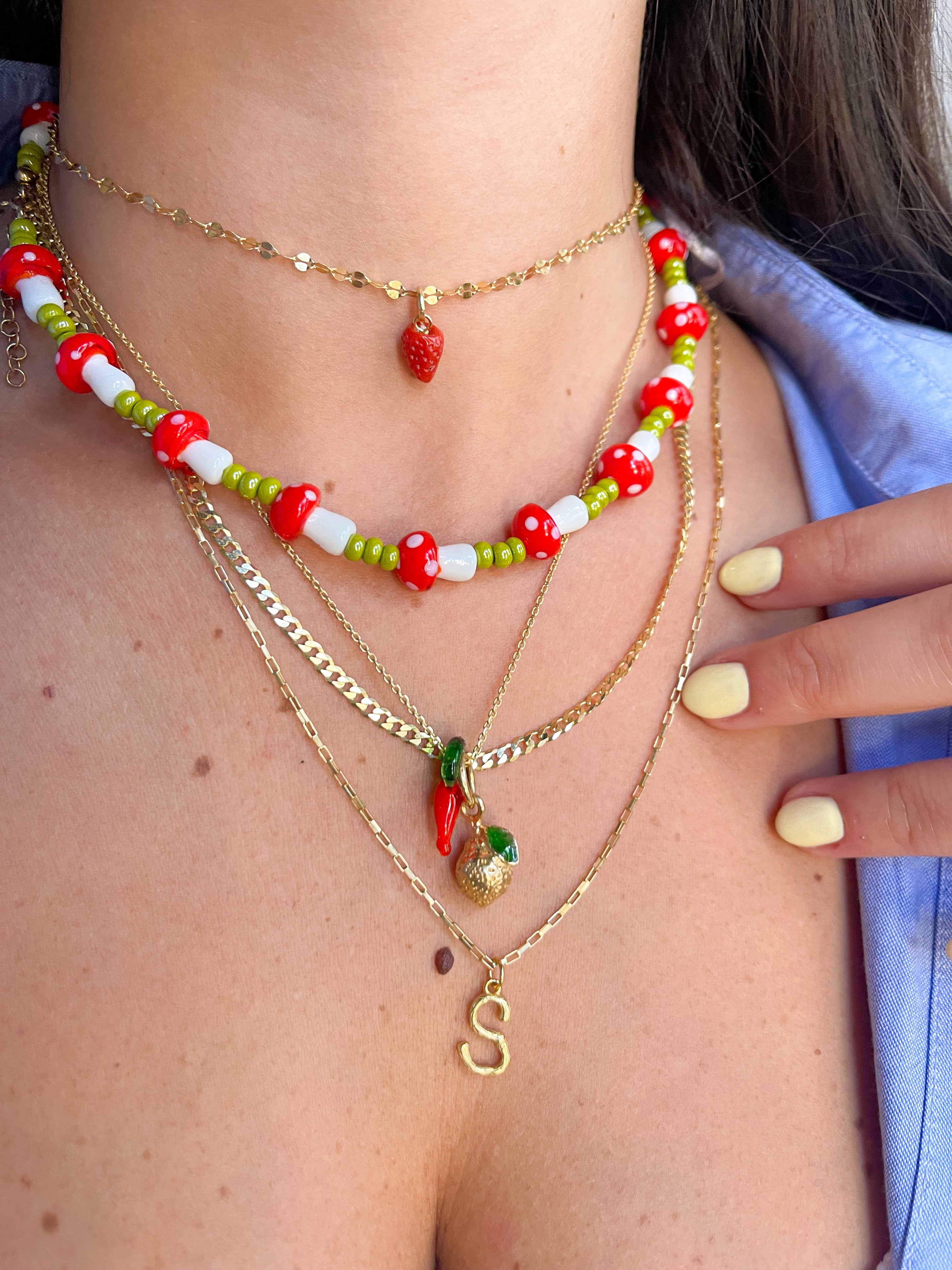 CORAL STRAWBERRY NECKLACE PRE-ORDINE