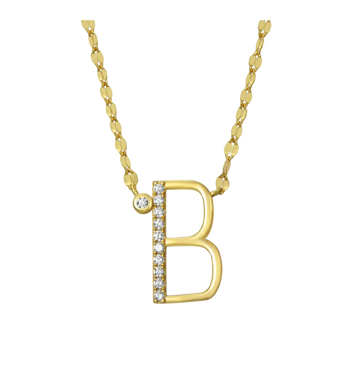 ZIRCON LETTER NECKLACE