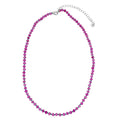 OLGA NECKLACE CALCEDONIA FUCSIA/FILO PETROLIO PRE-ORDINE