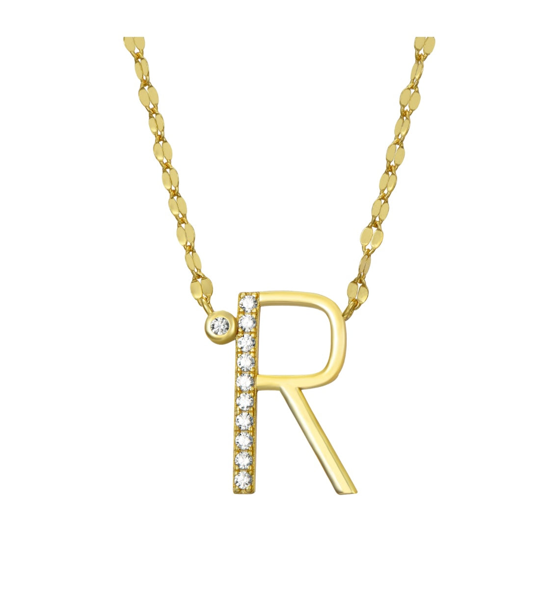 ZIRCON LETTER NECKLACE