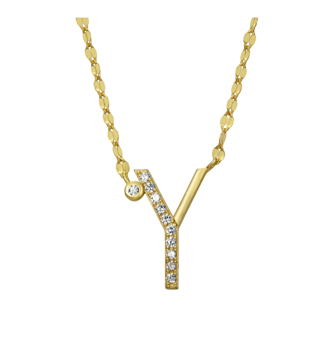 ZIRCON LETTER NECKLACE