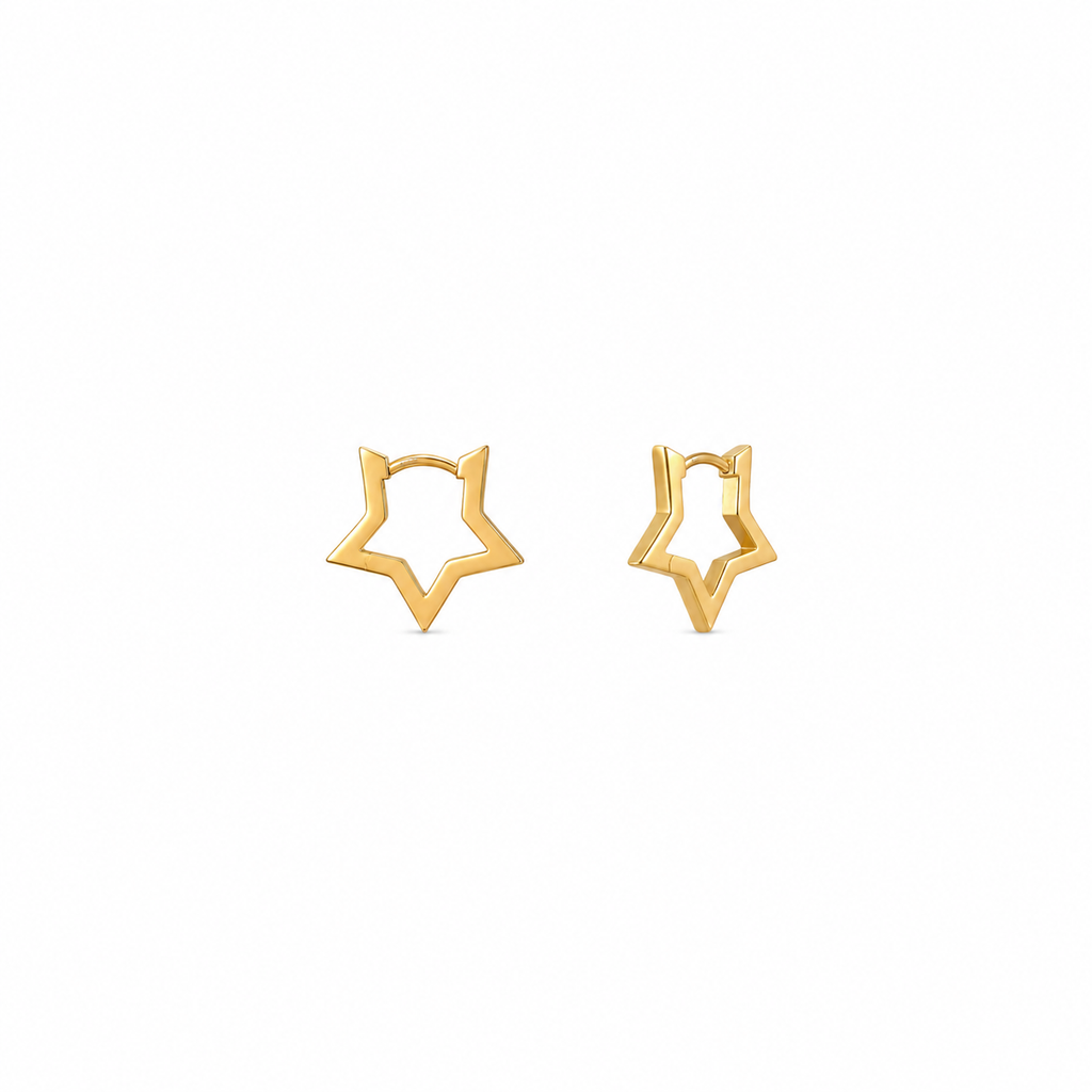 STARS HOOPS ORO/ARGENTO