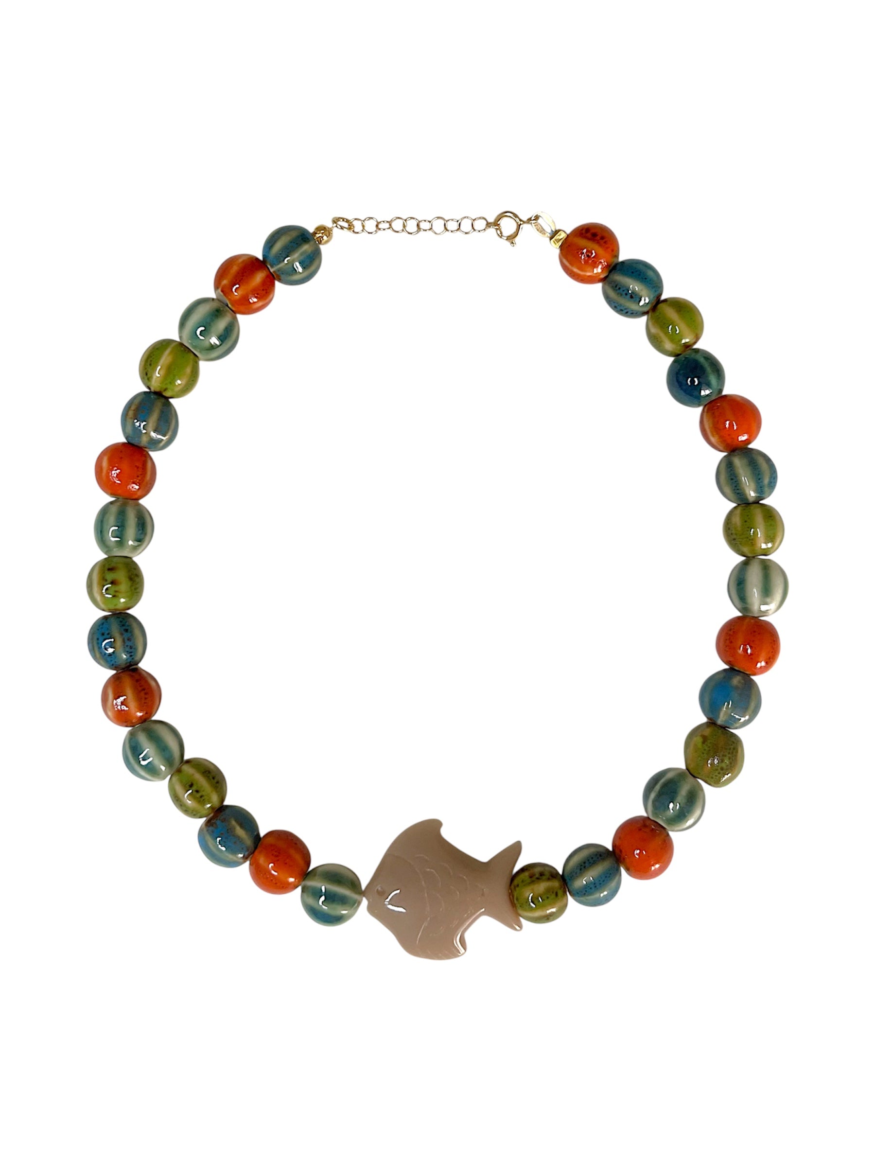 FLOUNDER NECKLACE BEIGE