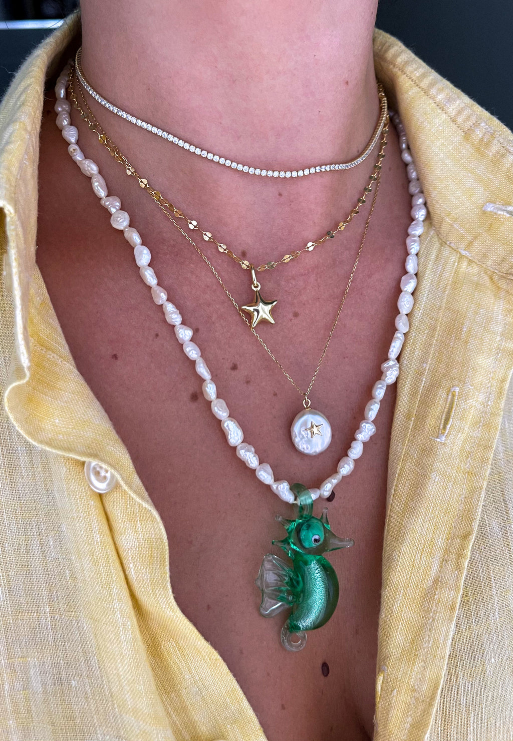 PEARLY STAR NECKLACE