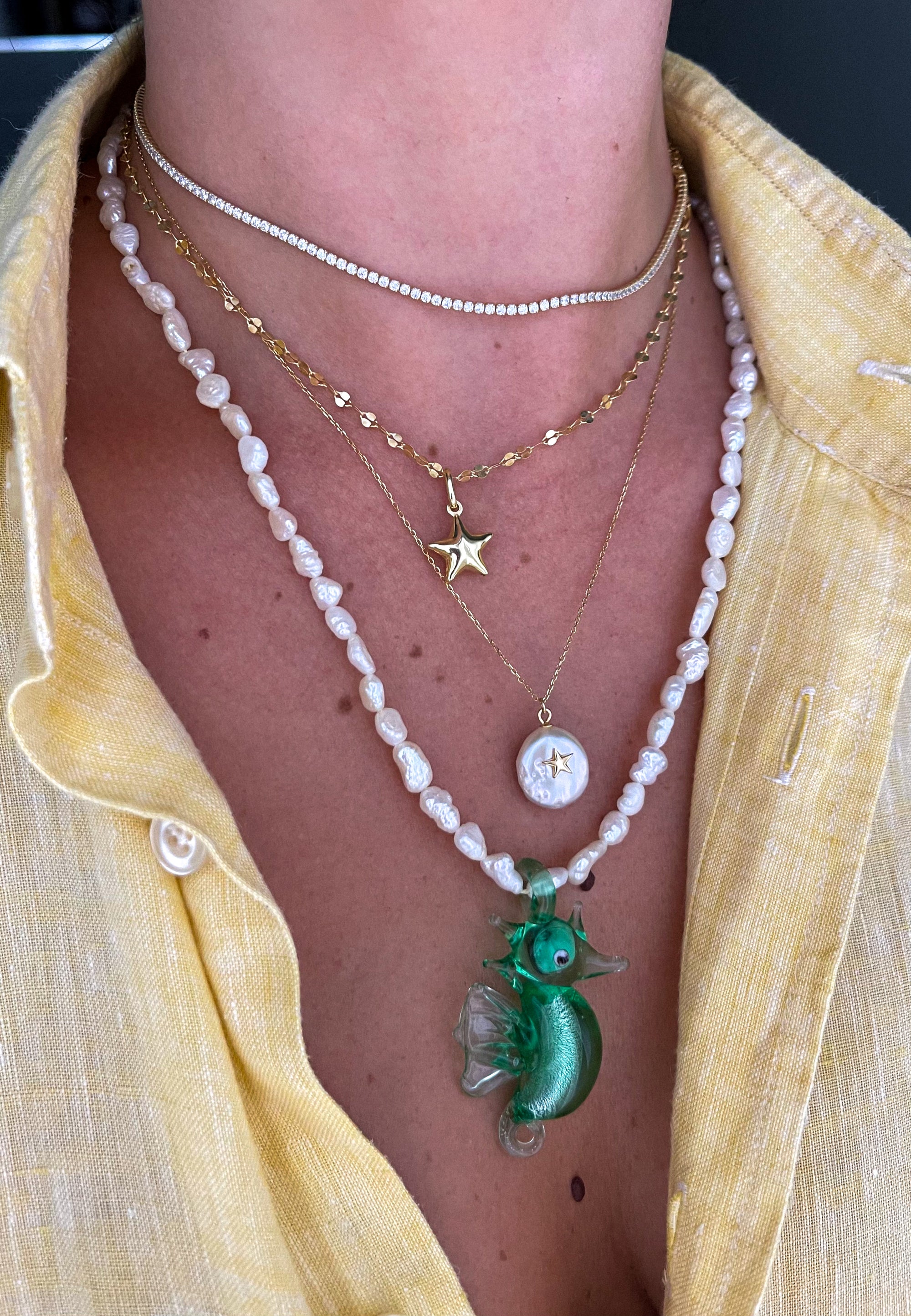 PEARLY STAR NECKLACE