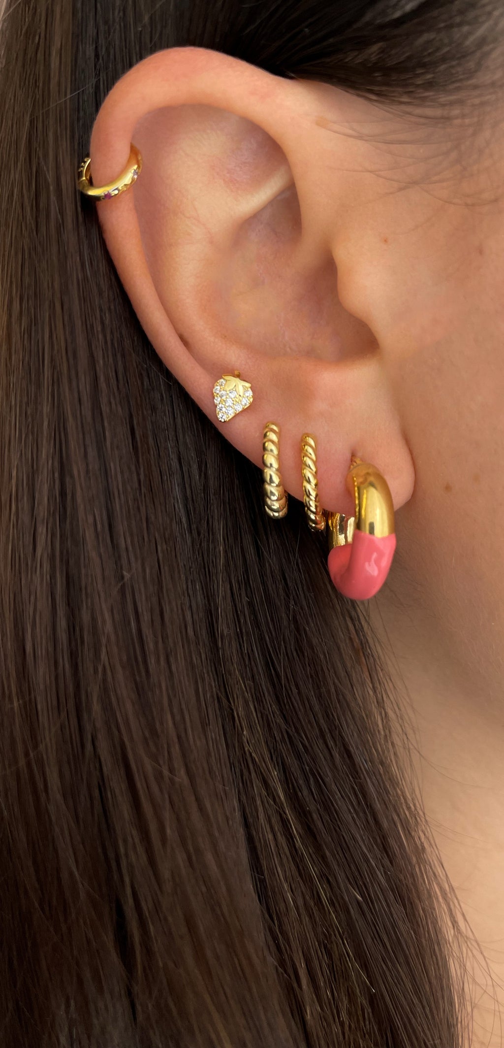 STRAWBERRY EARRING ORO/ARGENTO