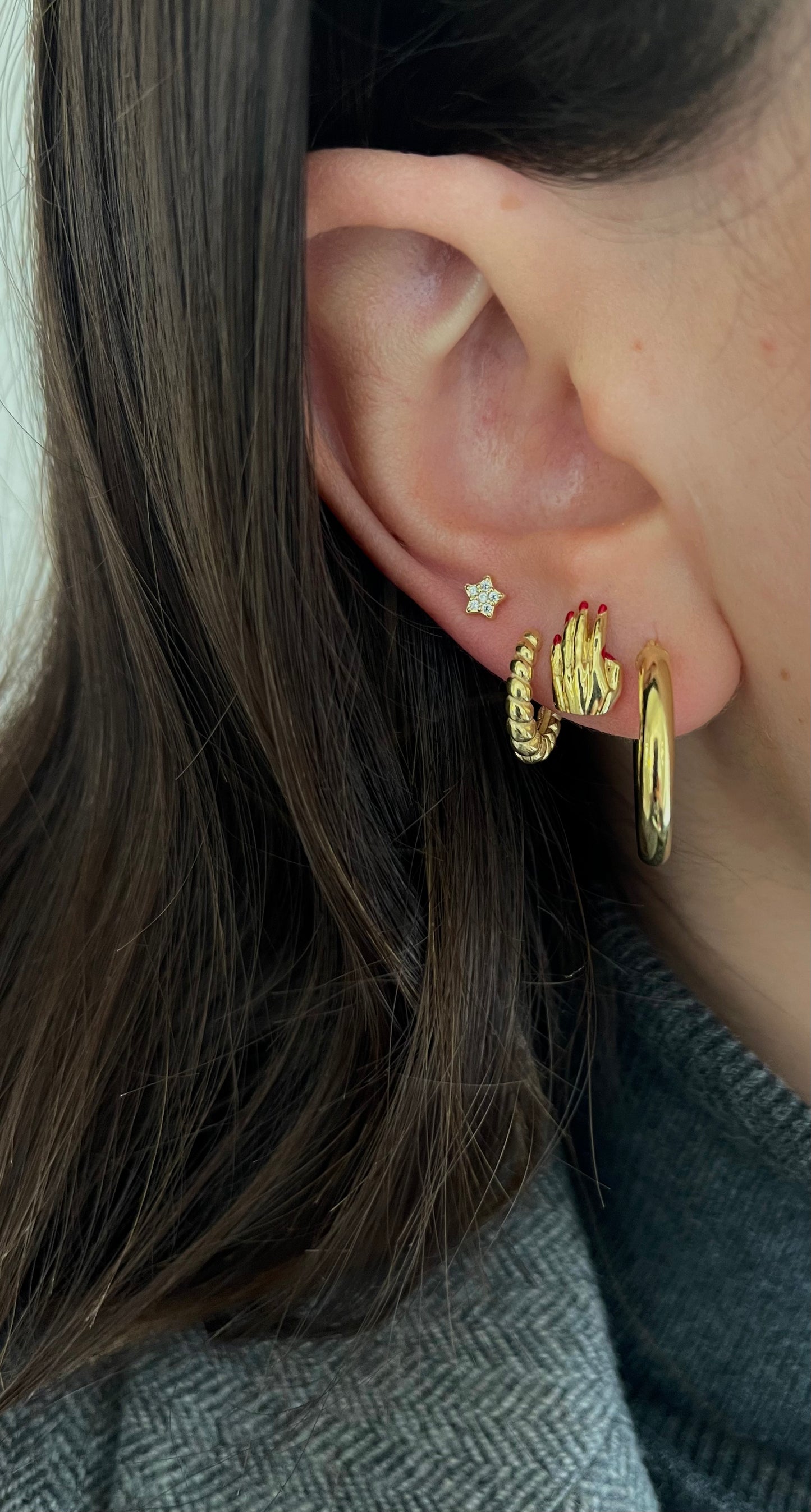 HOLD ME EARRINGS ORO/ARGENTO
