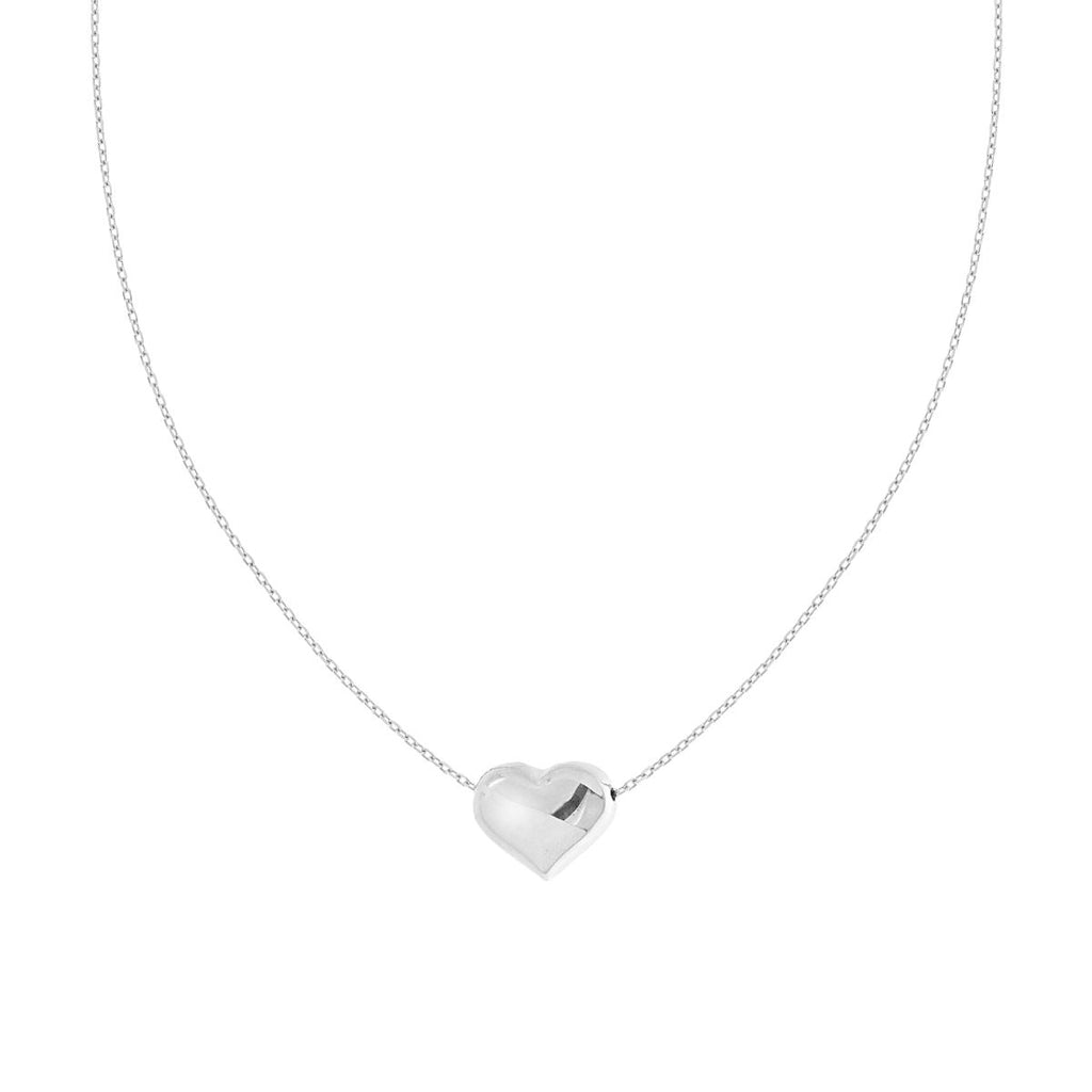 CHUNKY HEART NECKLACE ORO/ARGENTO